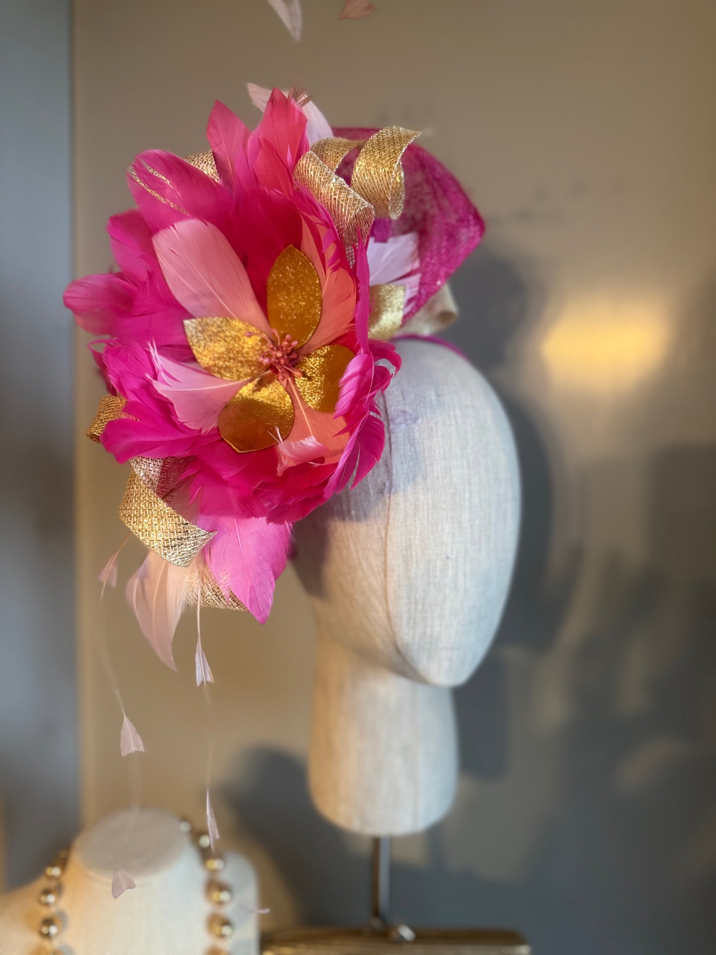 “Sammi” pink & gold statement