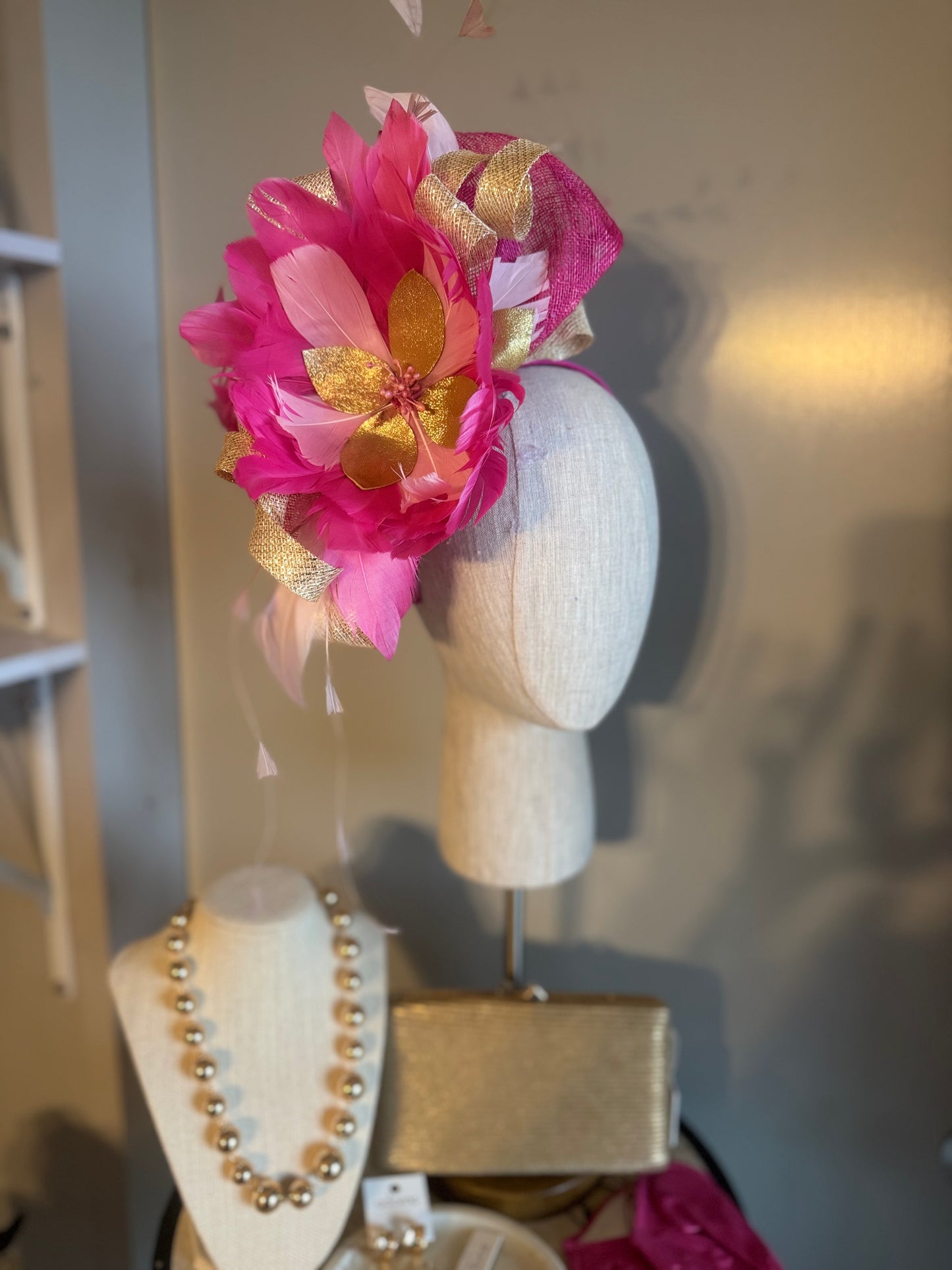 “Sammi” pink & gold statement