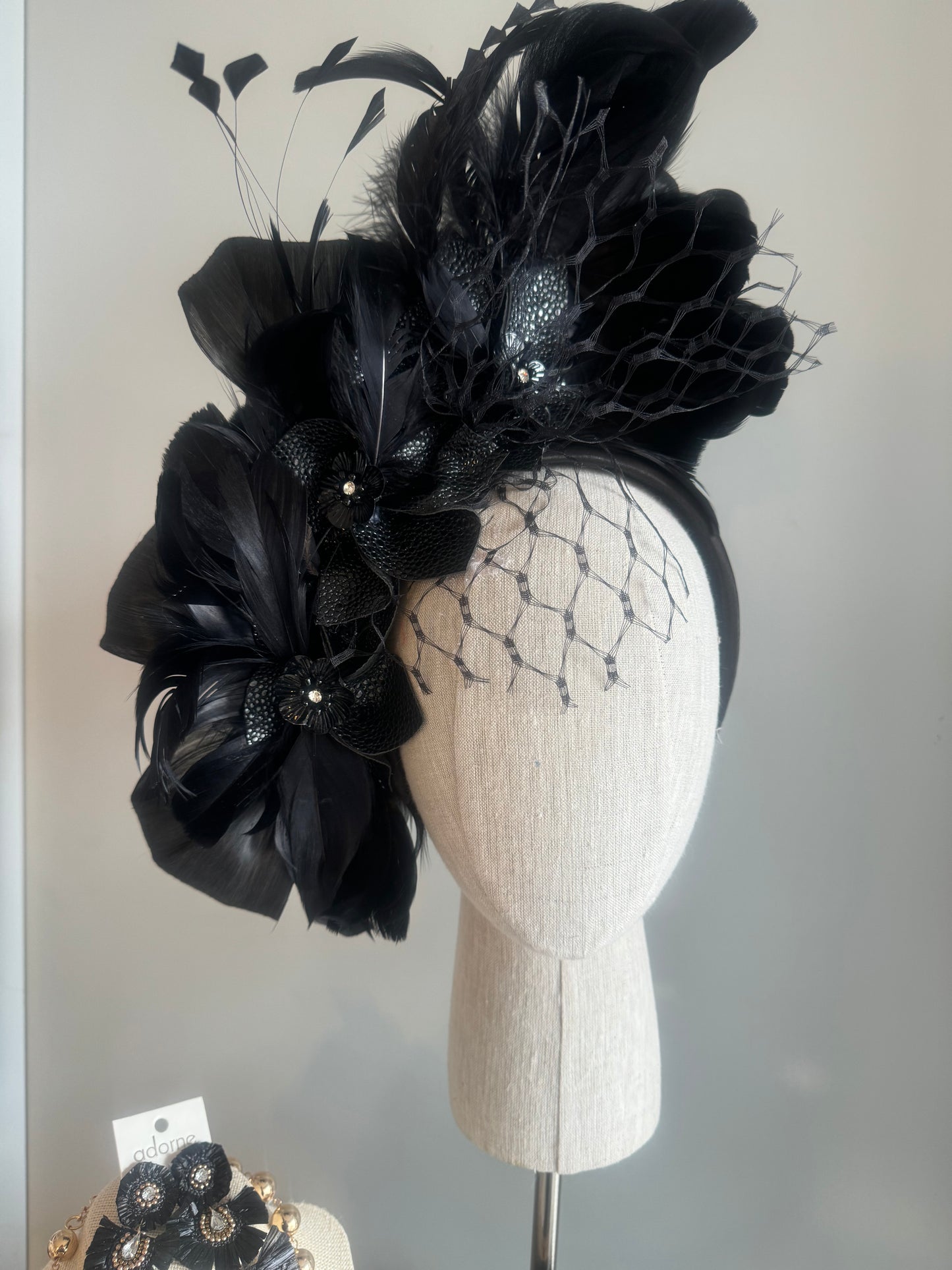 “August” black pleather statement