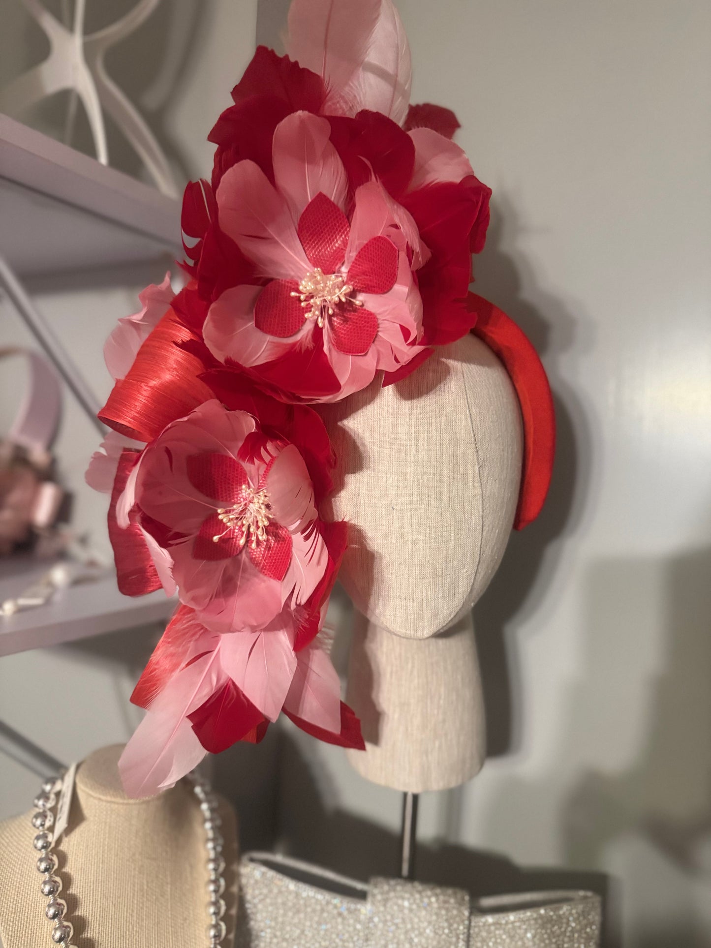 “Mandy louise” red & pink statement