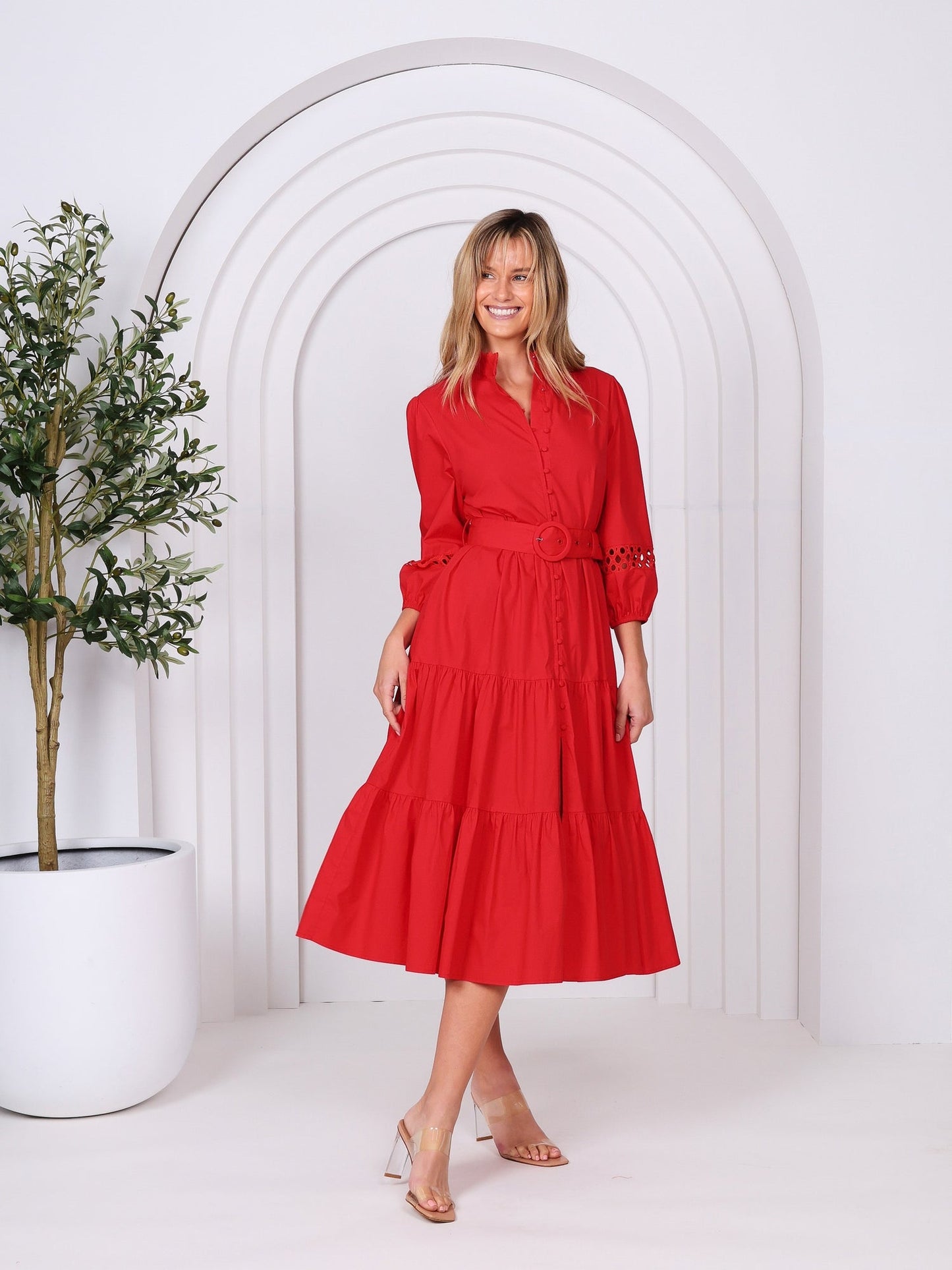 Red Dior dress size 8