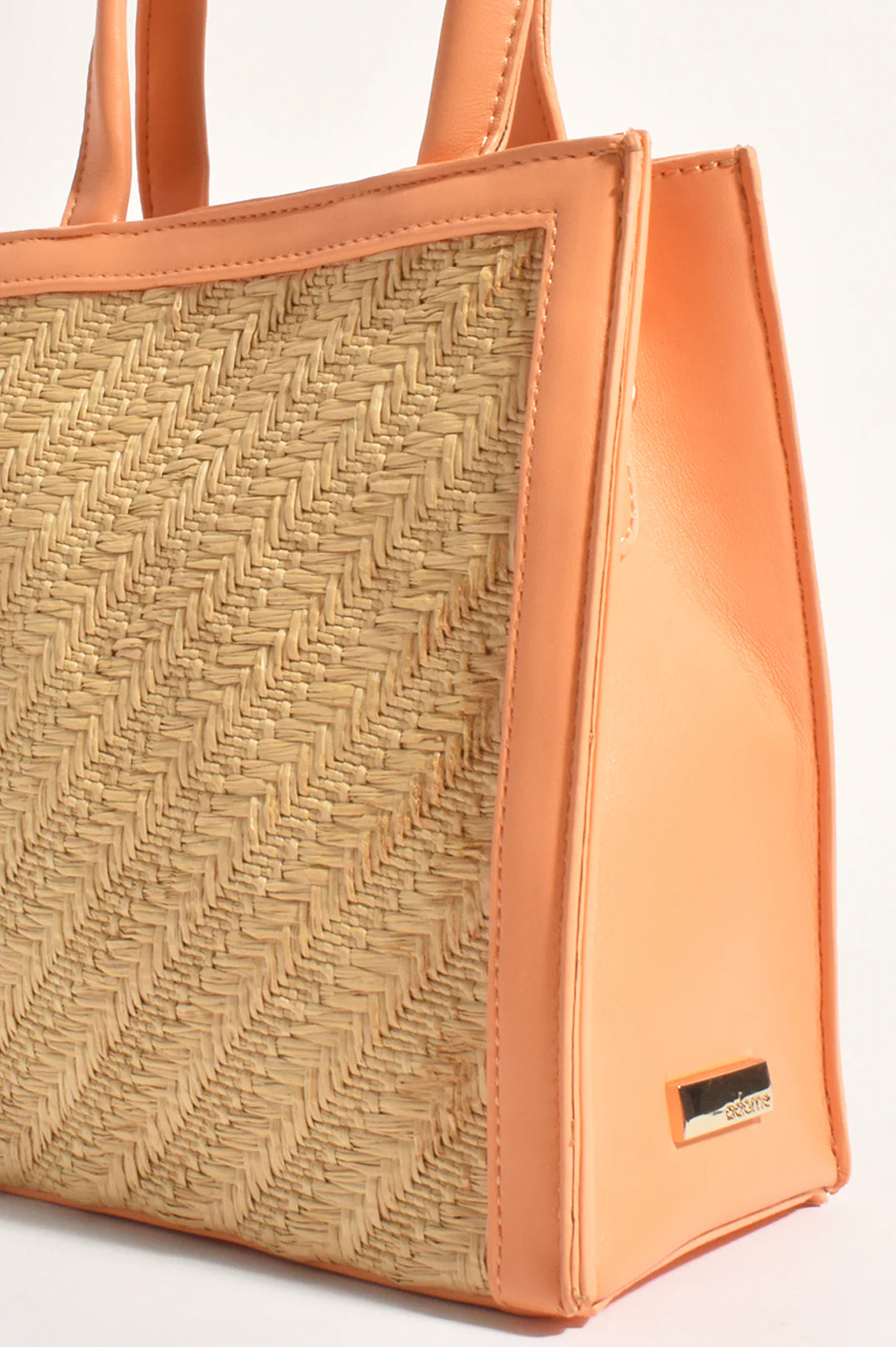 Lyla Woven Structured Mini Tote Bag