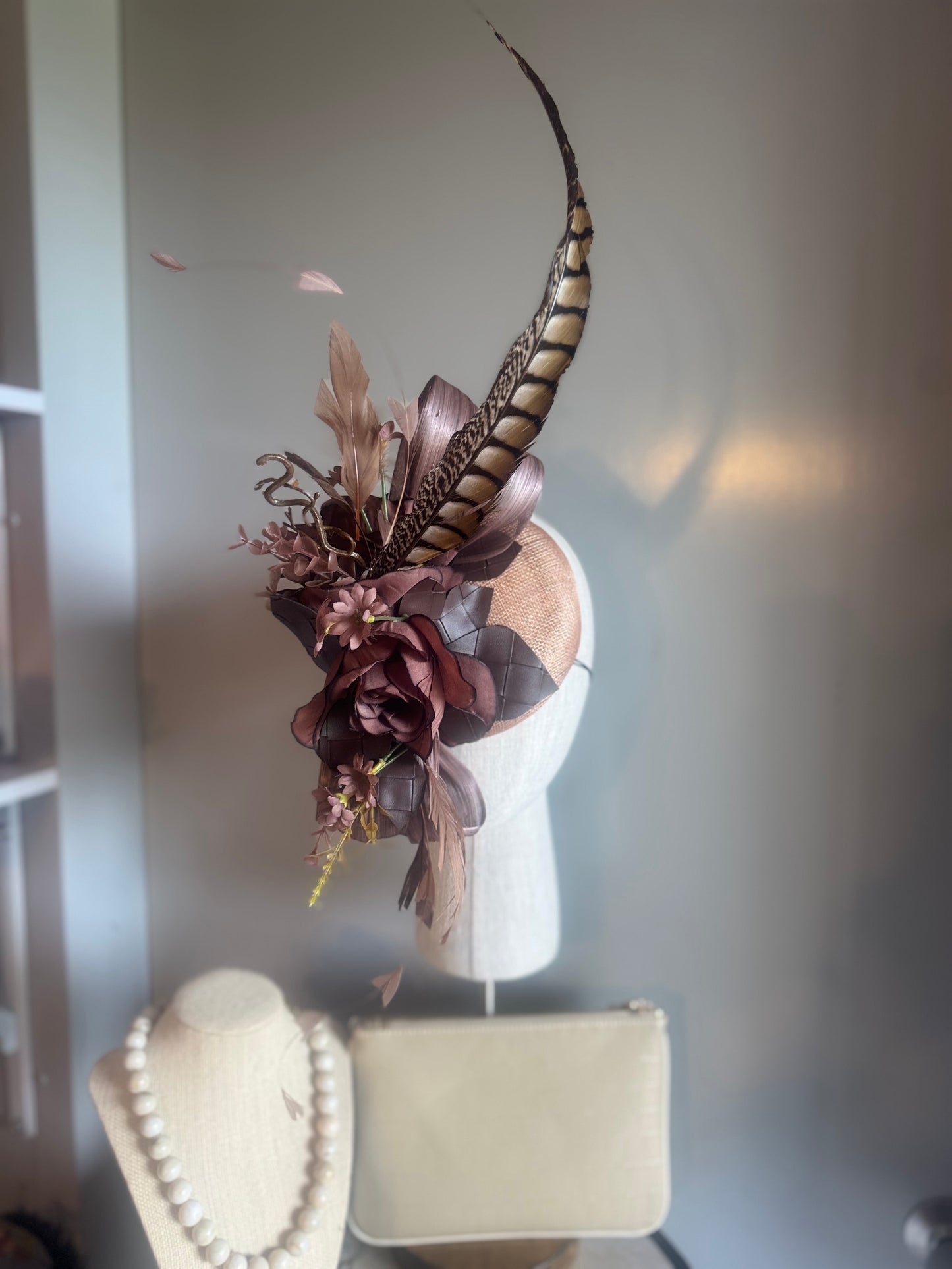 “Jackie” brown floral statement