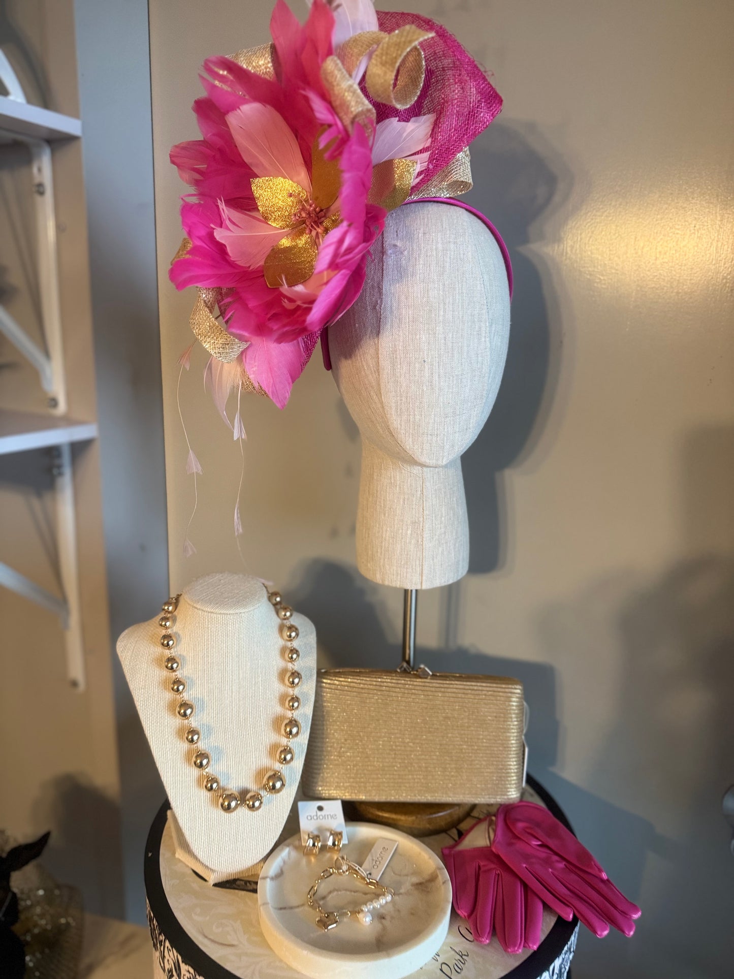 “Sammi” pink & gold statement