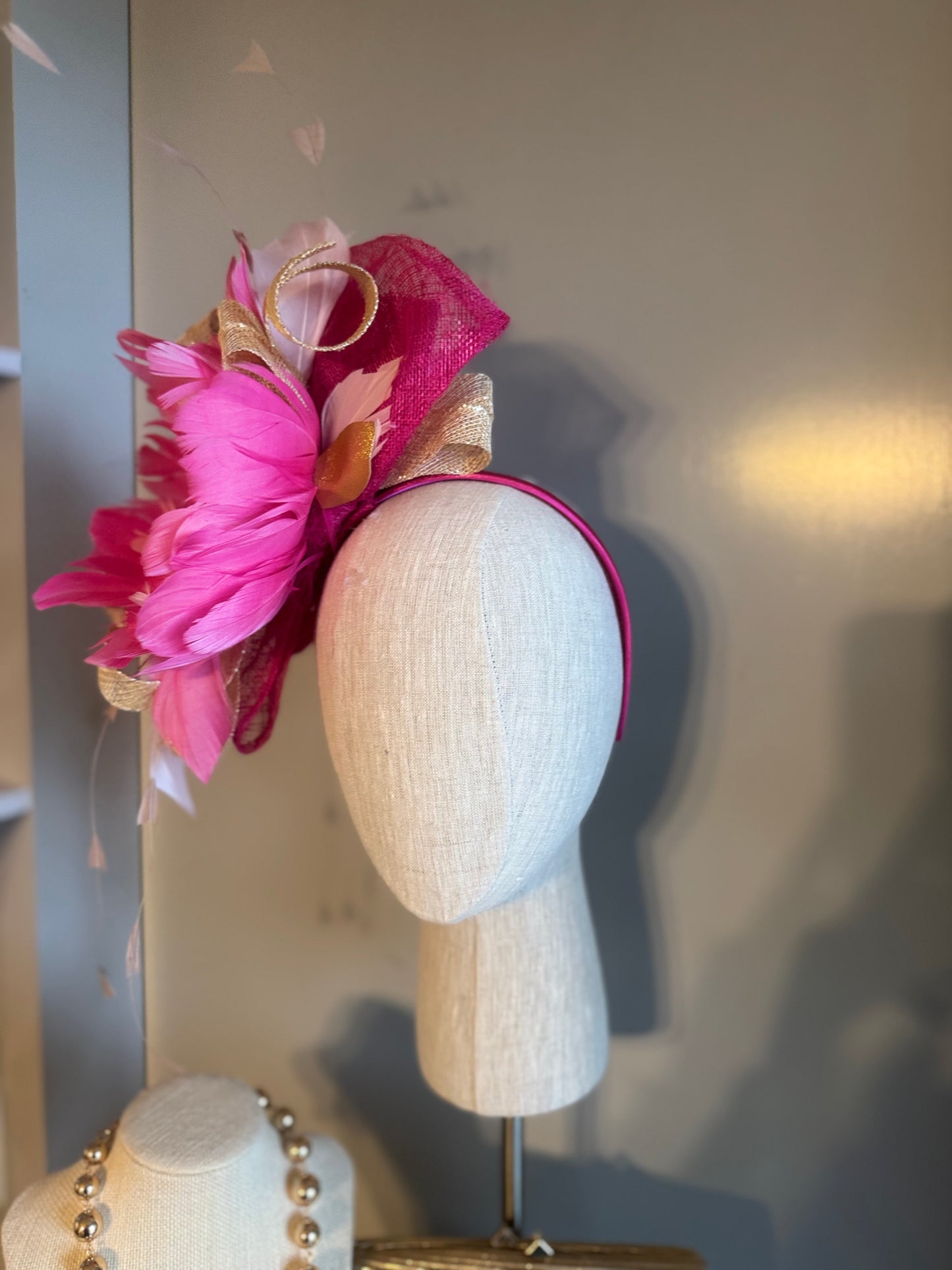 “Sammi” pink & gold statement