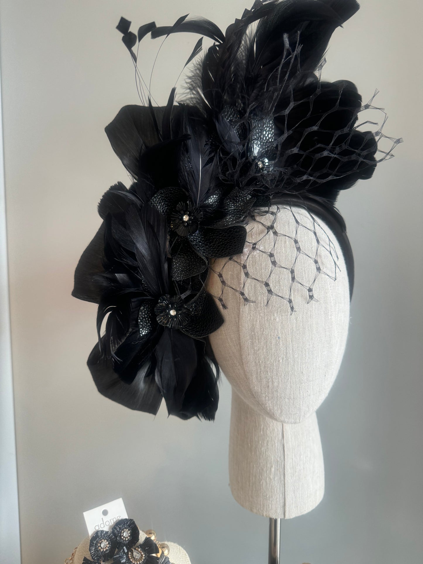 “August” black pleather statement