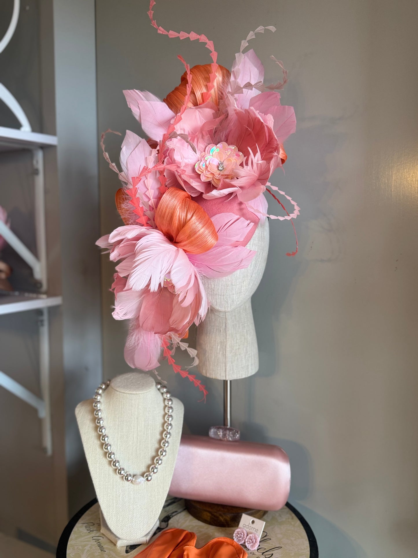“Katie”soft pink & coral statement