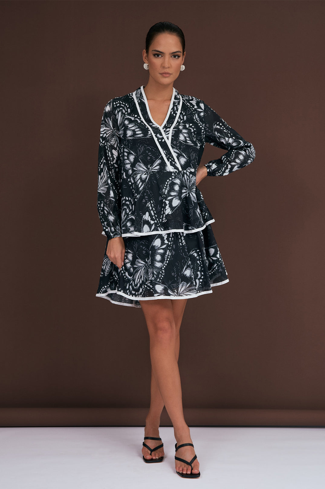 Leslie butterfly print dress size 8