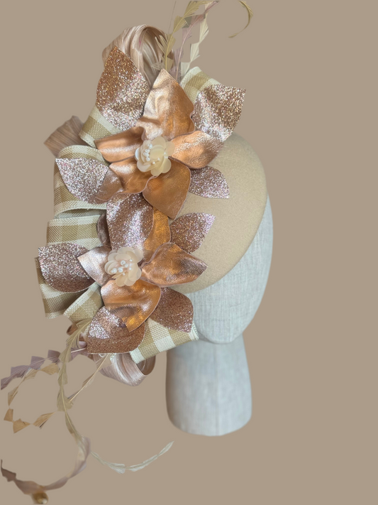 “Jacinta” Nude rose gold pillbox