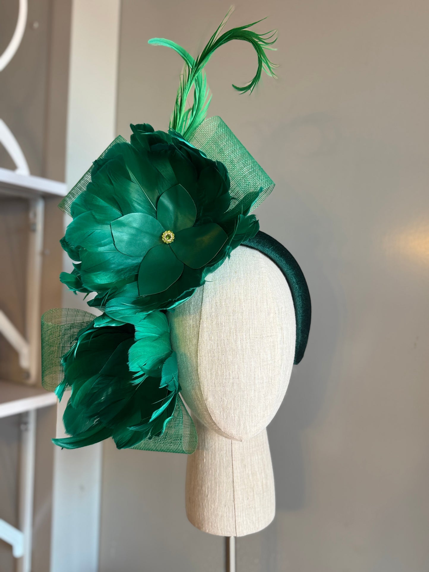 “Jackie” Green feather statement