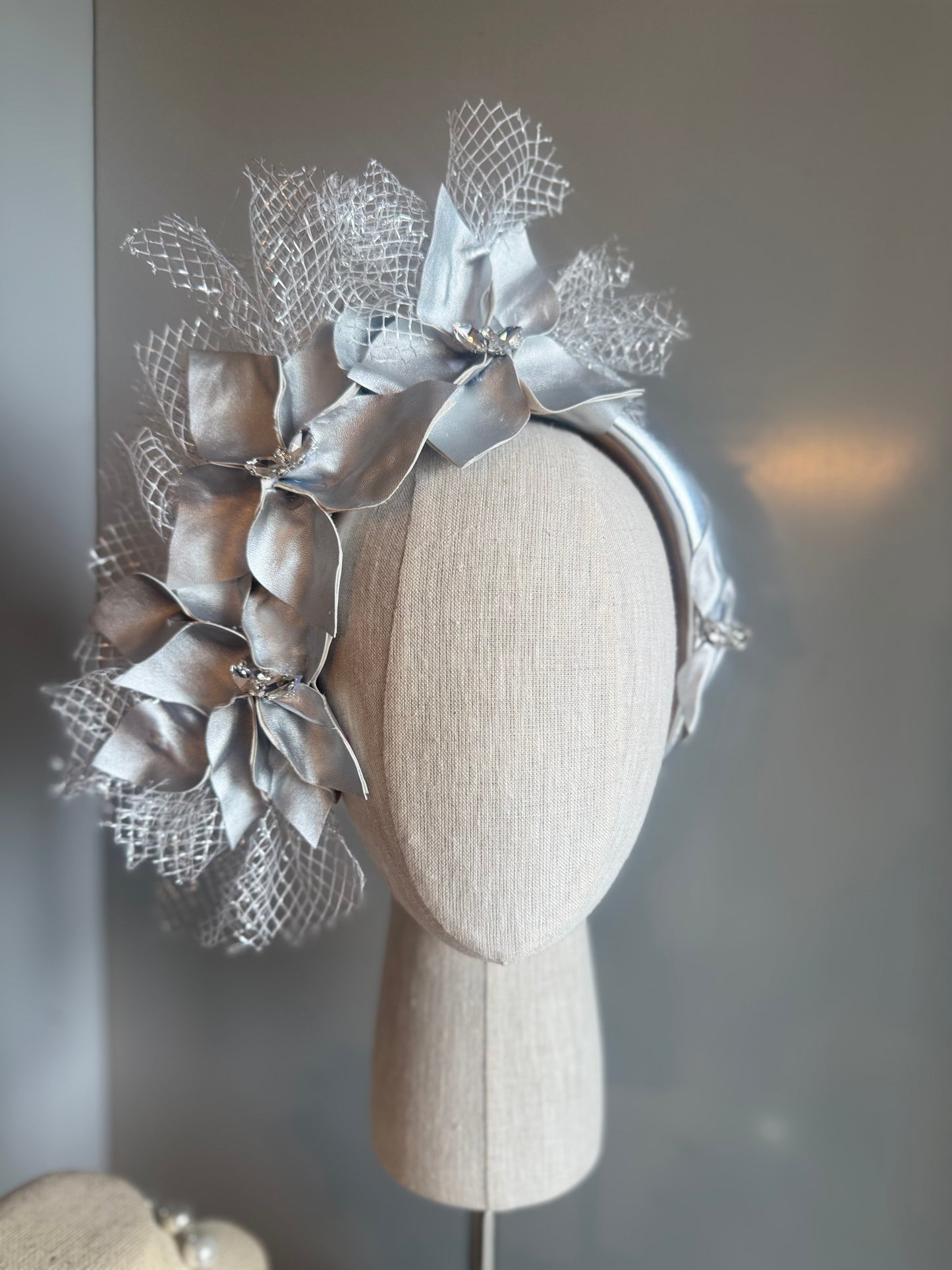 “Joy” silver pleather statement