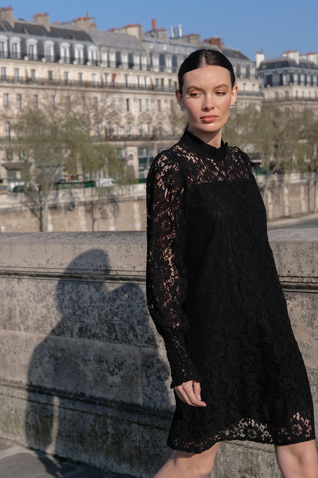 Olivia  lace long sleeve dress black size 10