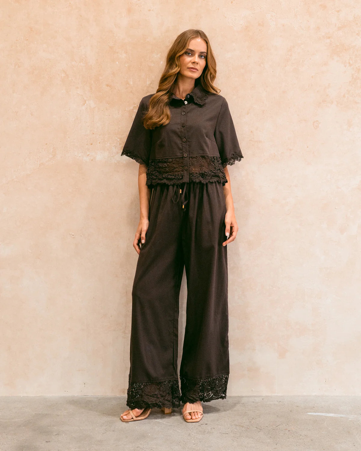Lullaby lace pant chocolate size 10