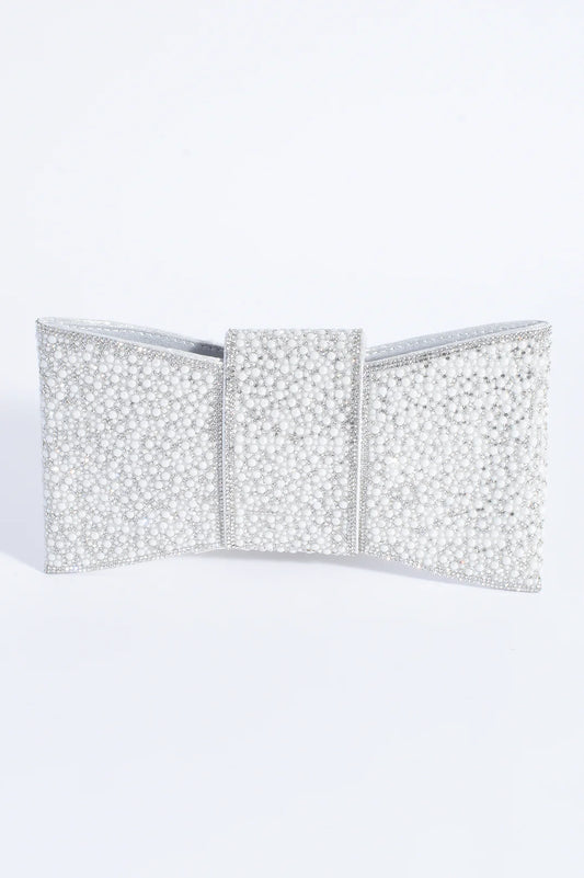 Tillie pearl bow clutch