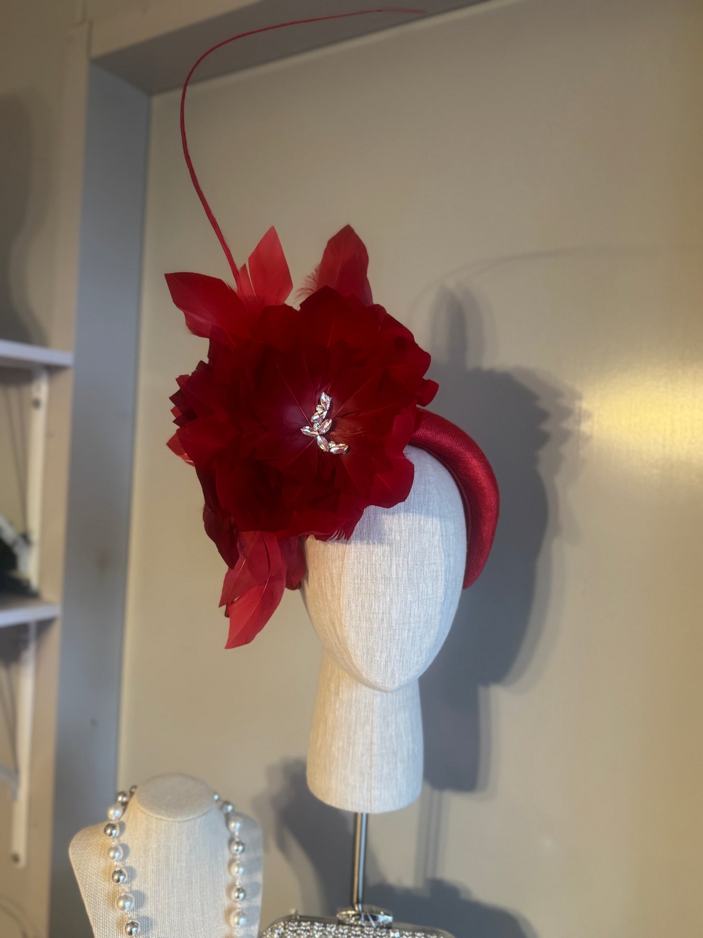 “Taylor” Red feather statement