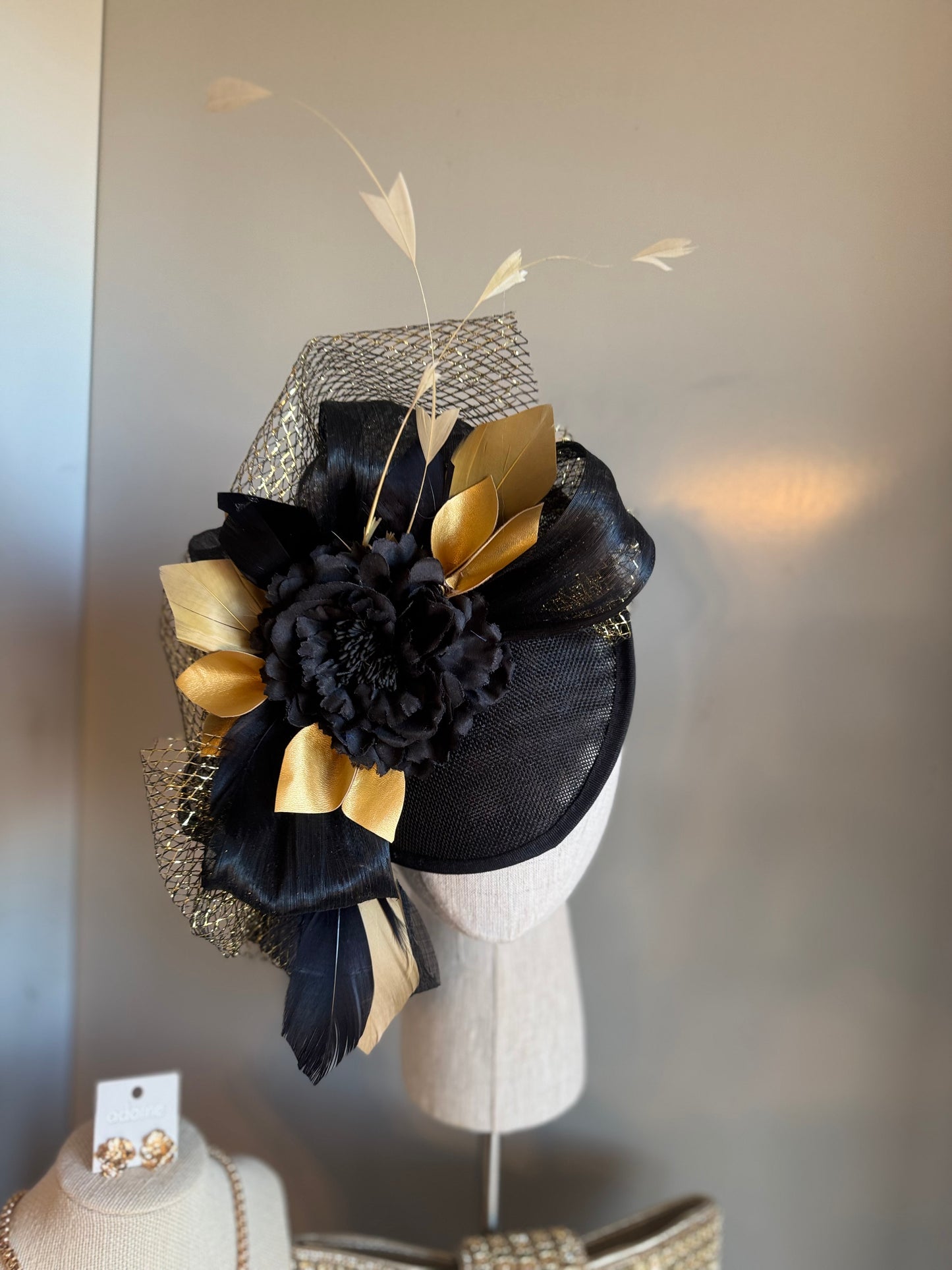 “Samantha” black & gold statement