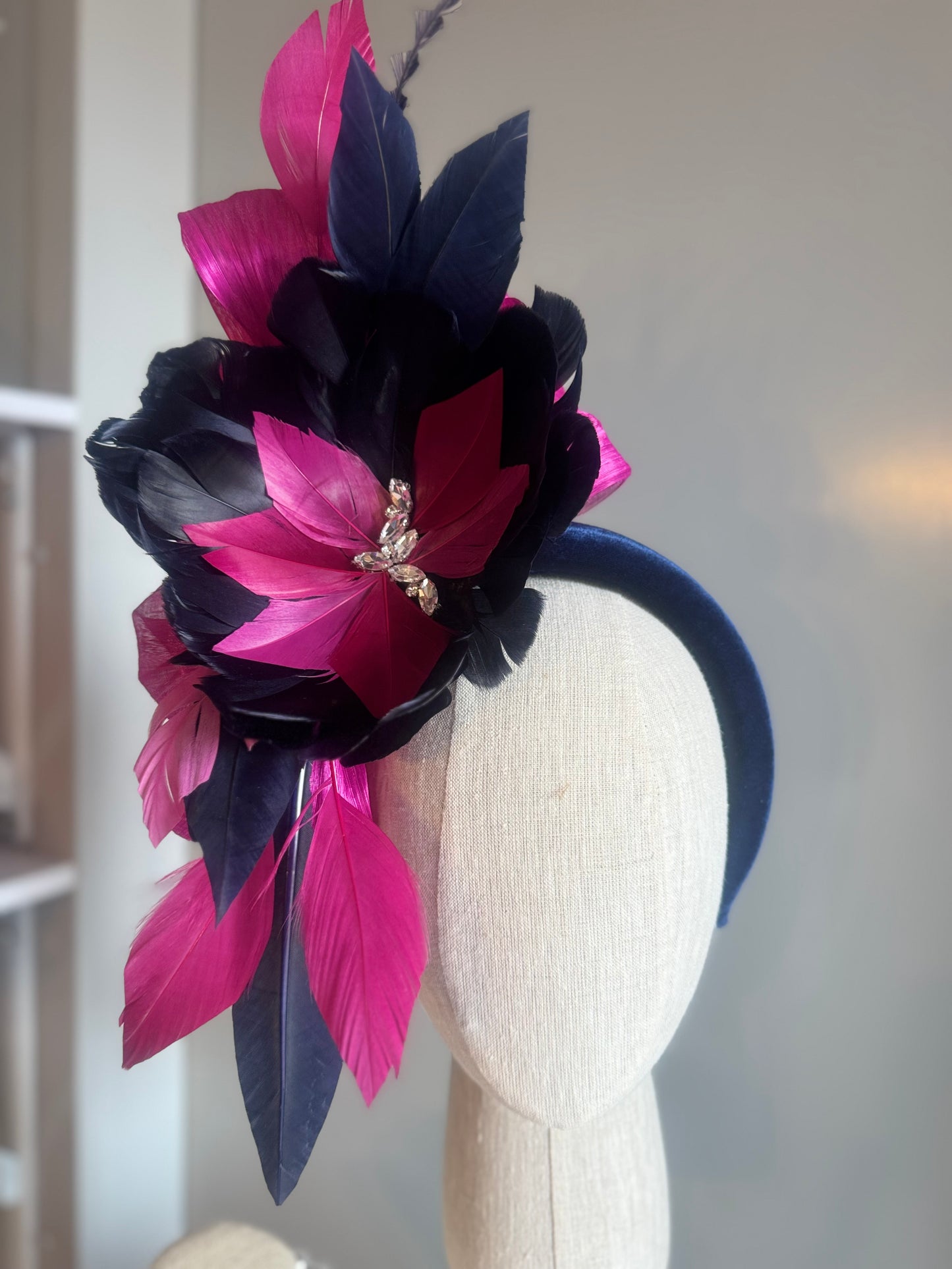 “Catherine” Navy & Magenta statement