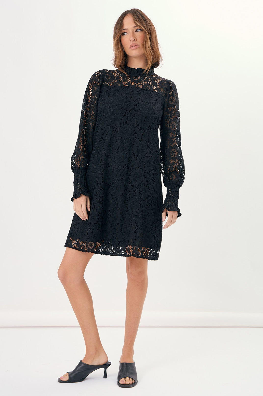 Olivia  lace long sleeve dress black size 10
