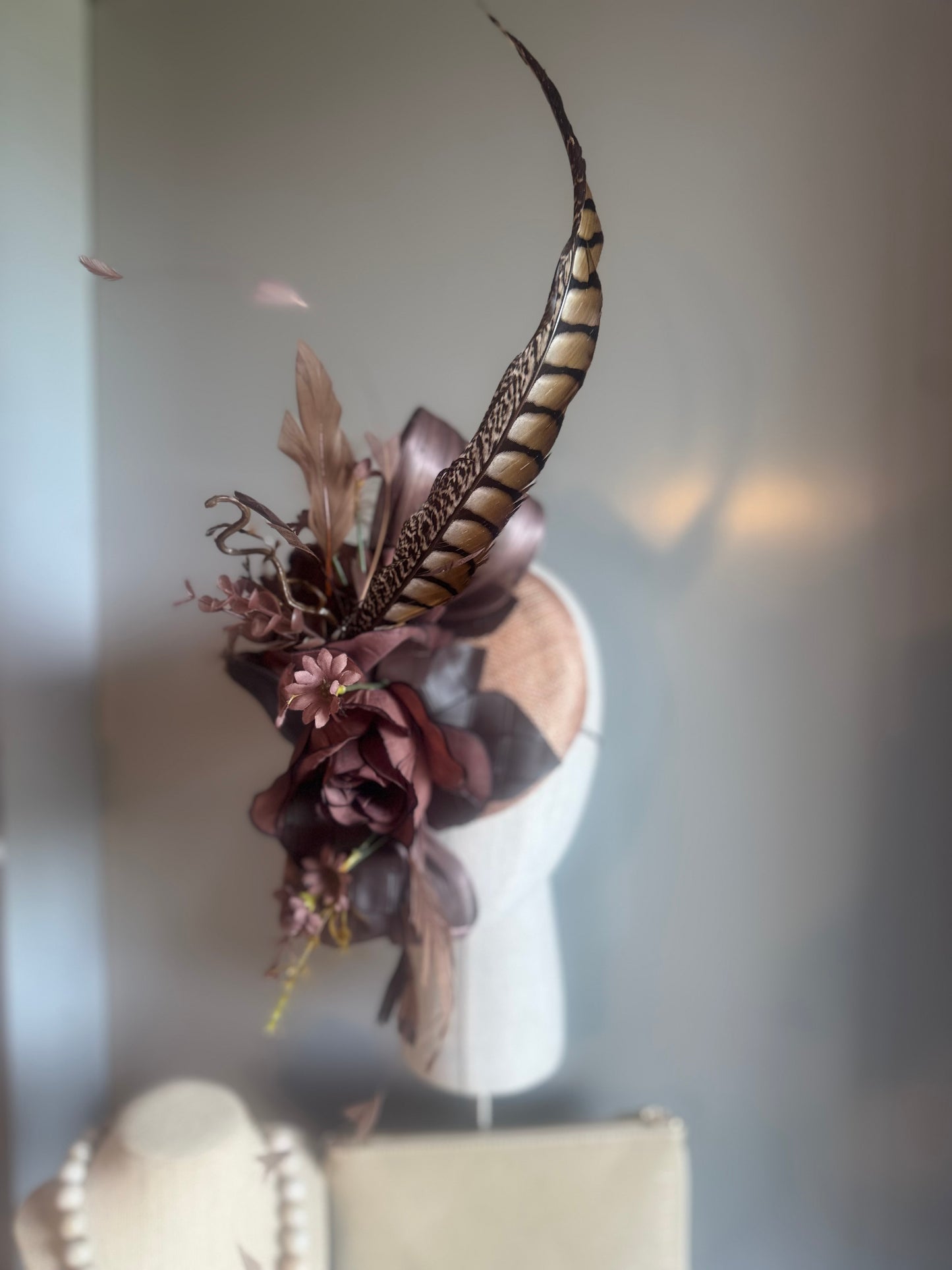 “Jackie” brown floral statement