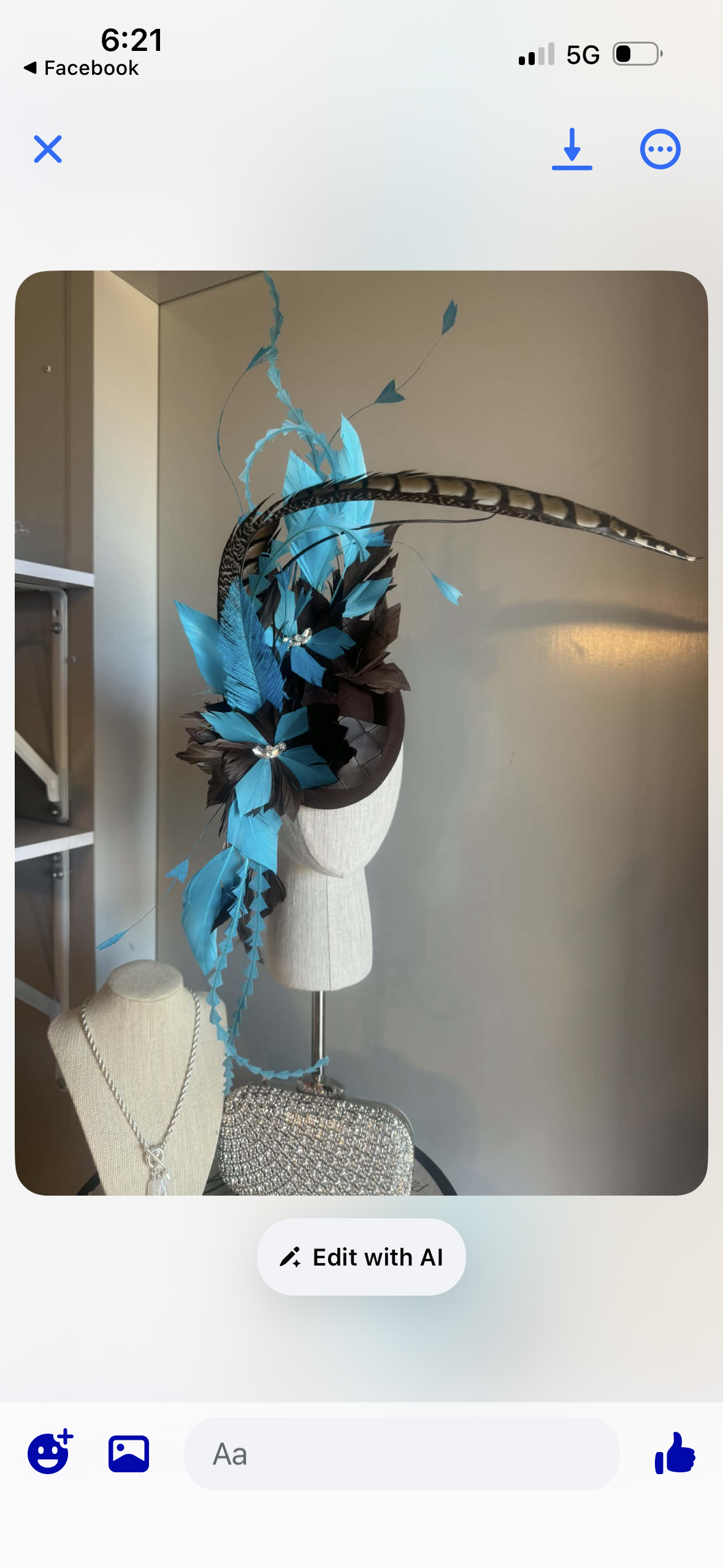 “Piper” chocolate brown and turquoise statement