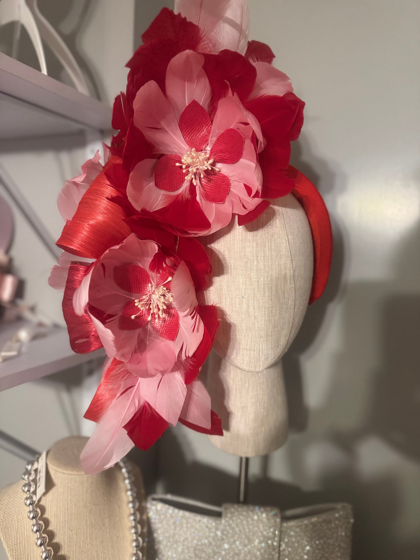 “Mandy louise” red & pink statement