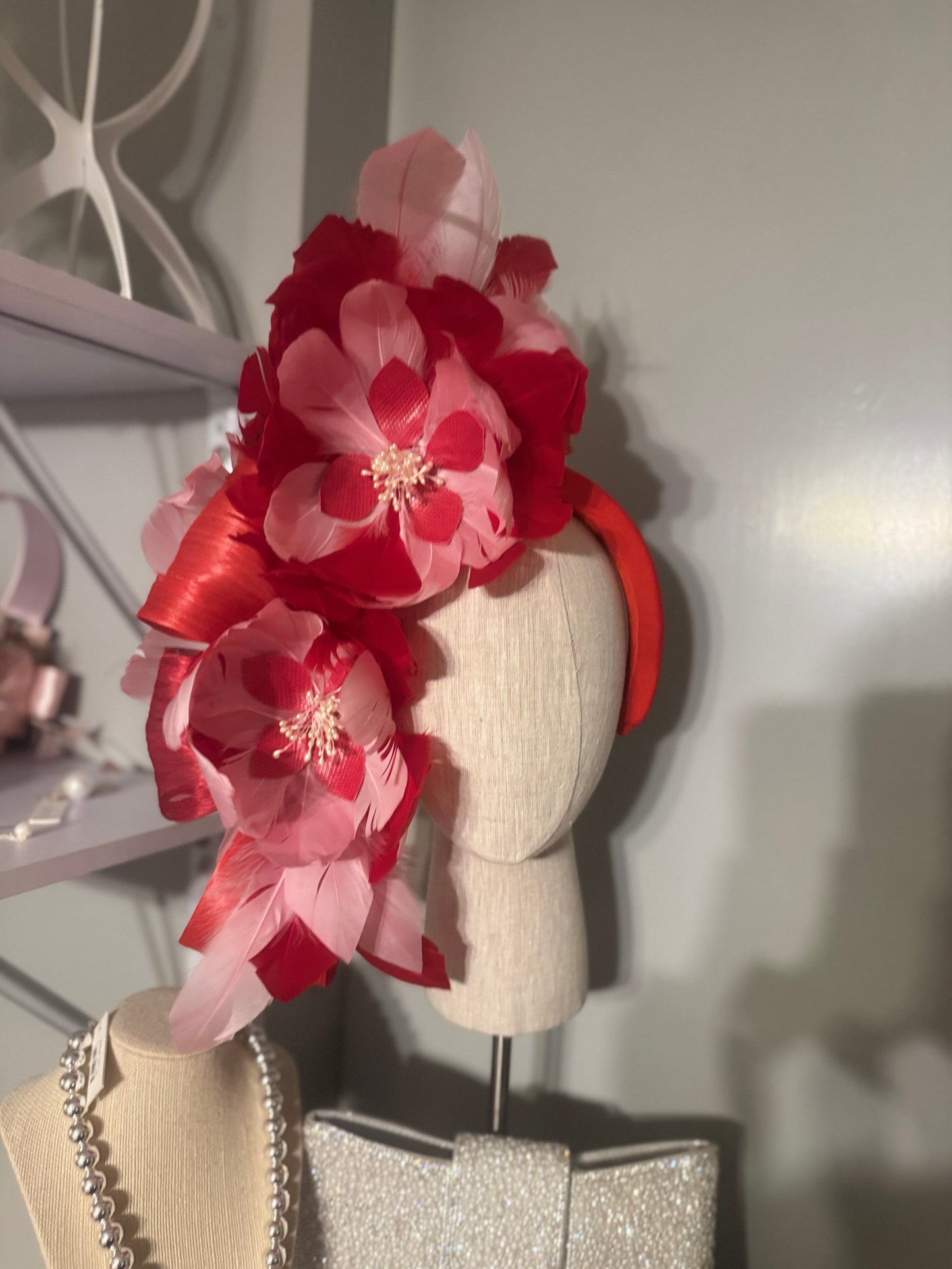 “Mandy louise” red & pink statement