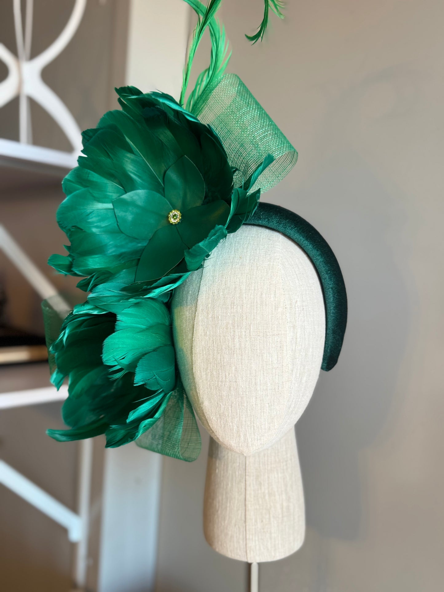 “Jackie” Green feather statement