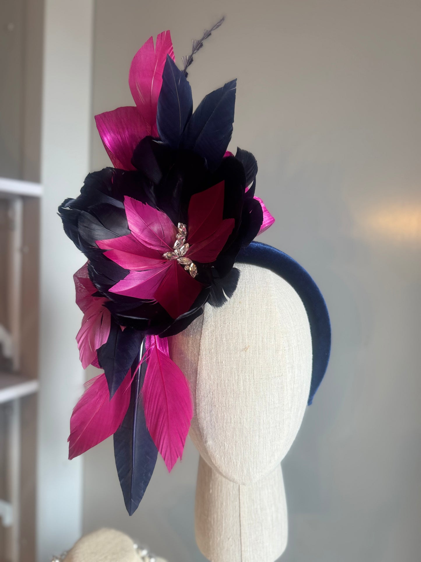 “Catherine” Navy & Magenta statement