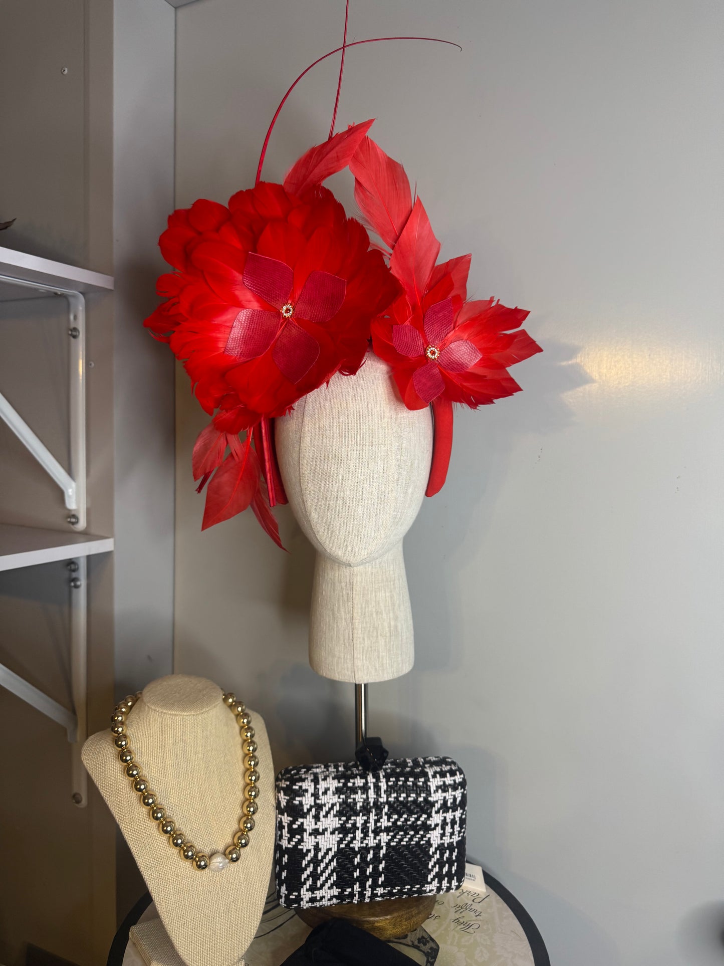 “Kate” Red feather statement