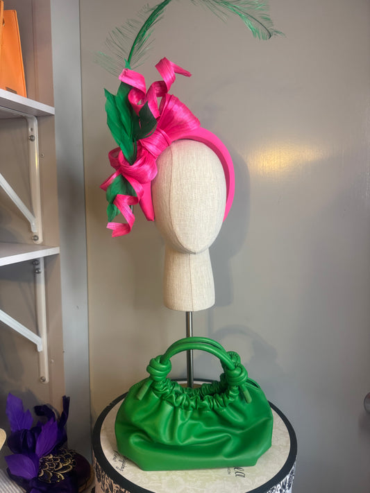 “Eleni” pink & green statement
