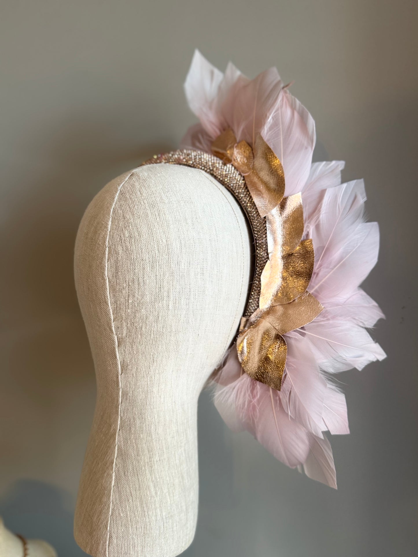 “Greta” rose gold & pink statement