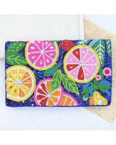 Citrus beaded clutch-Anna Nova