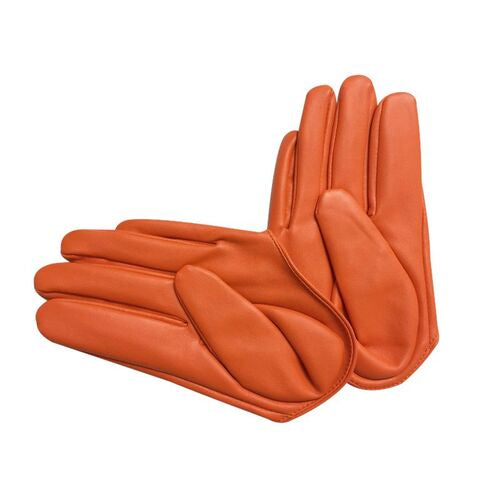 Orange half palm gloves