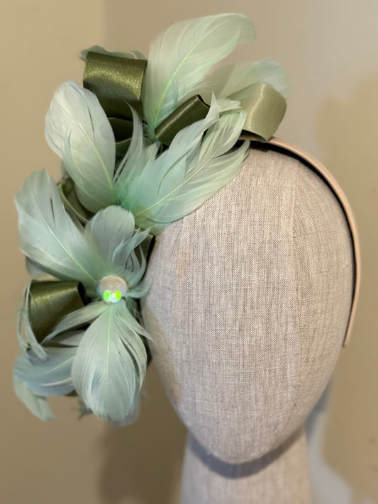Green feather floral