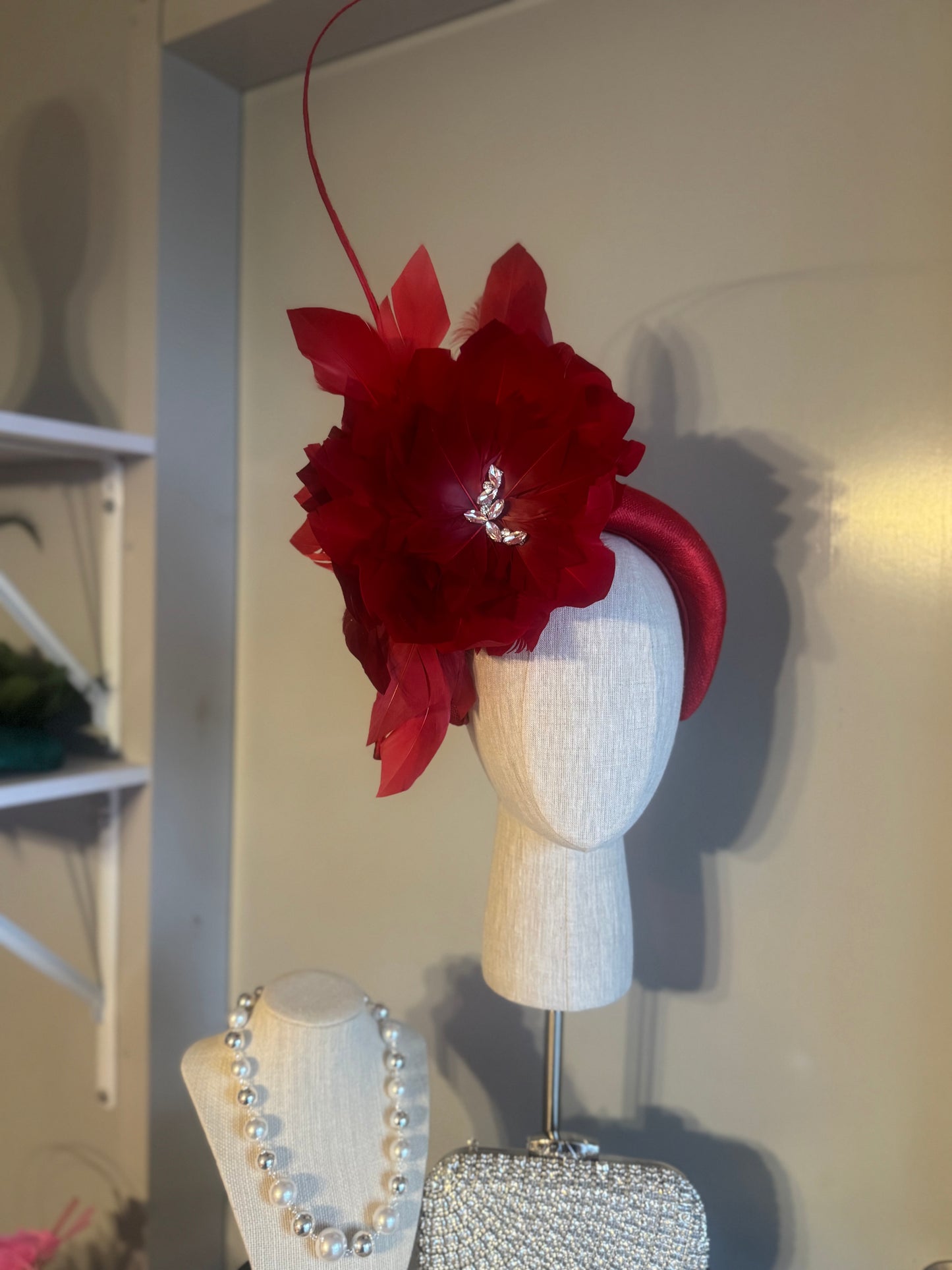 “Taylor” Red feather statement