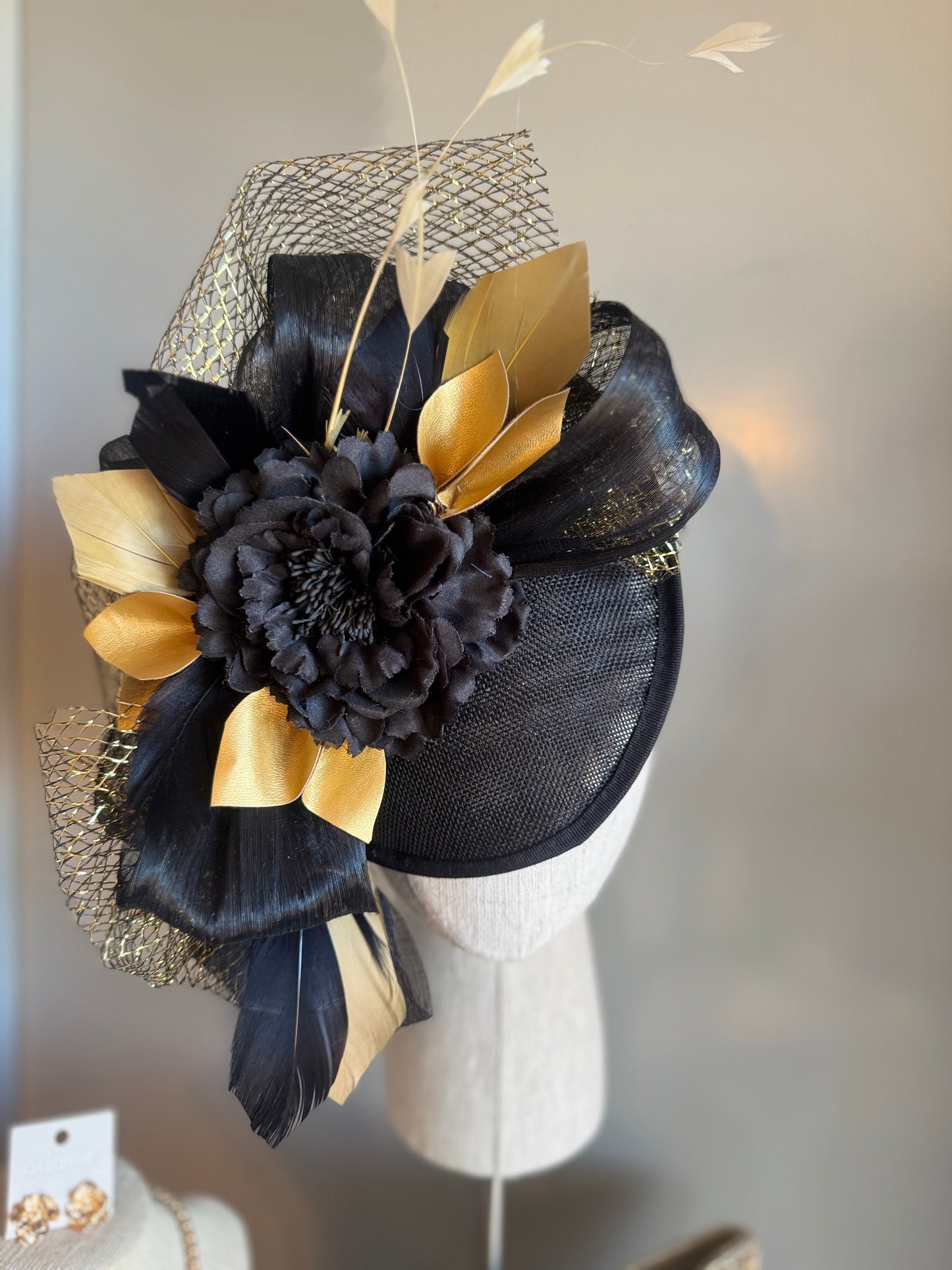 “Samantha” black & gold statement