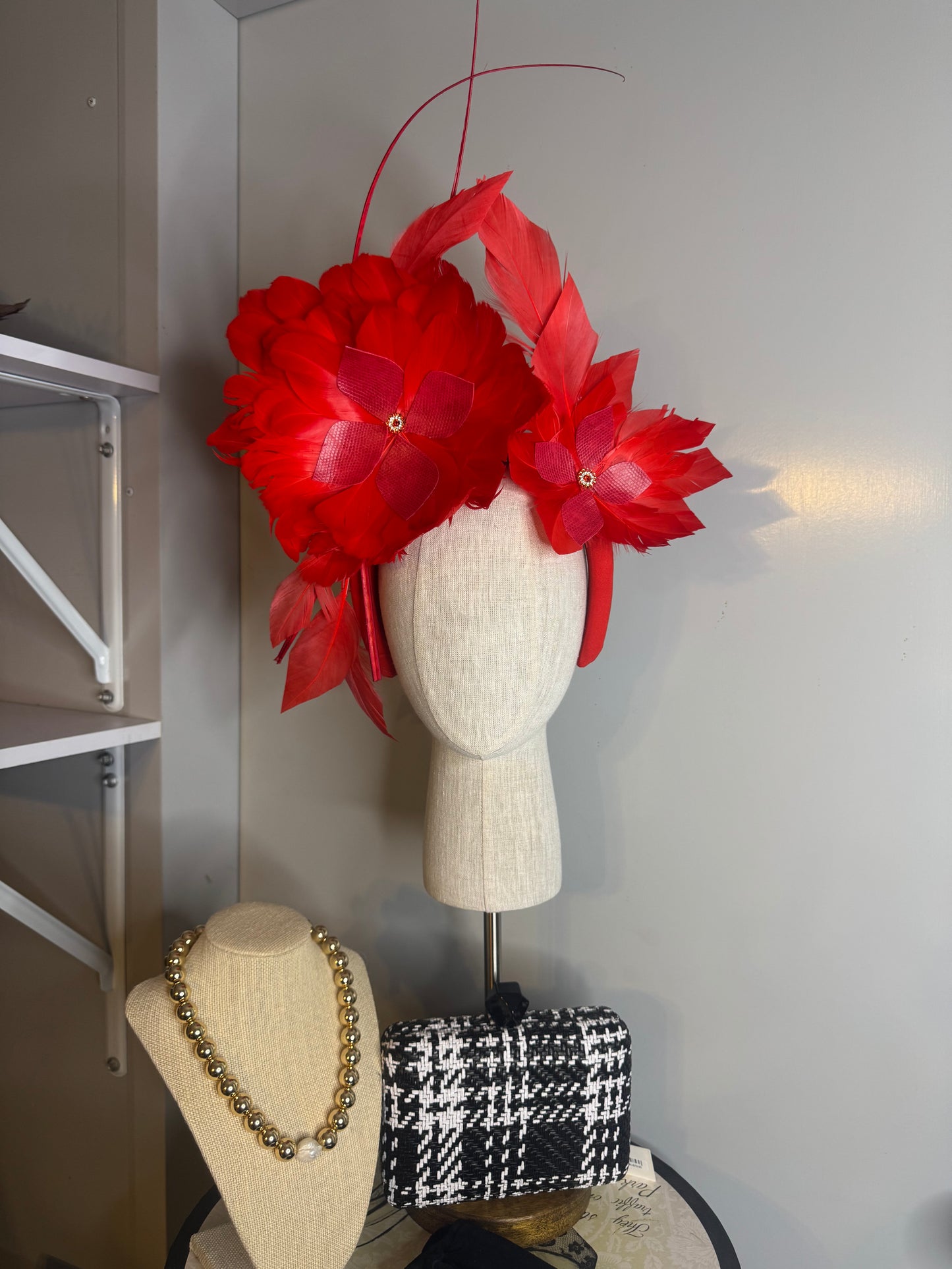 “Kate” Red feather statement