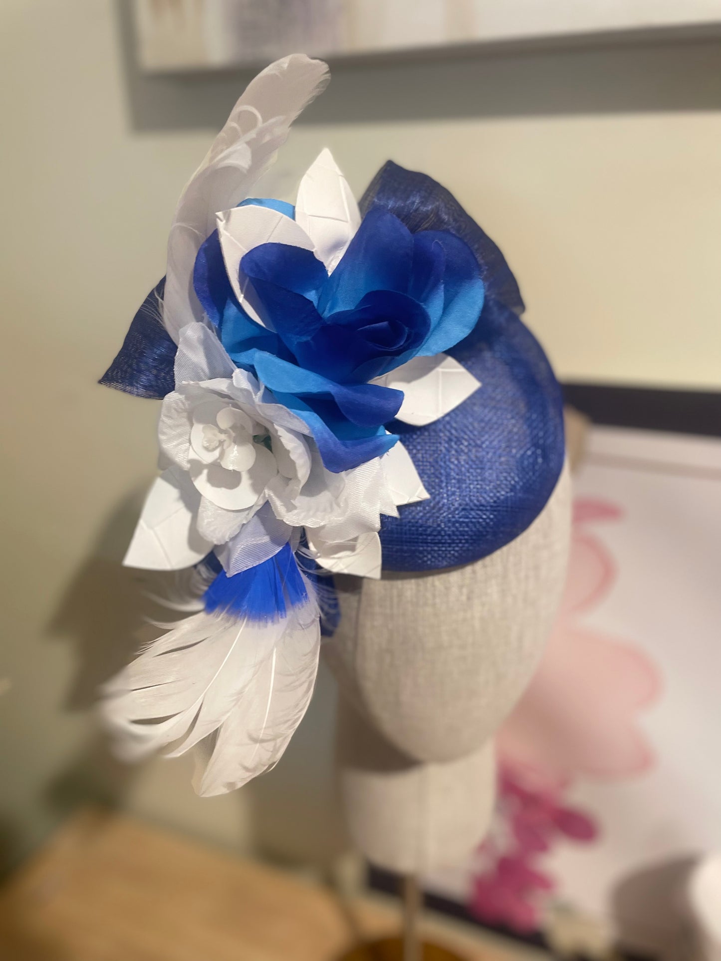 Blue and white floral