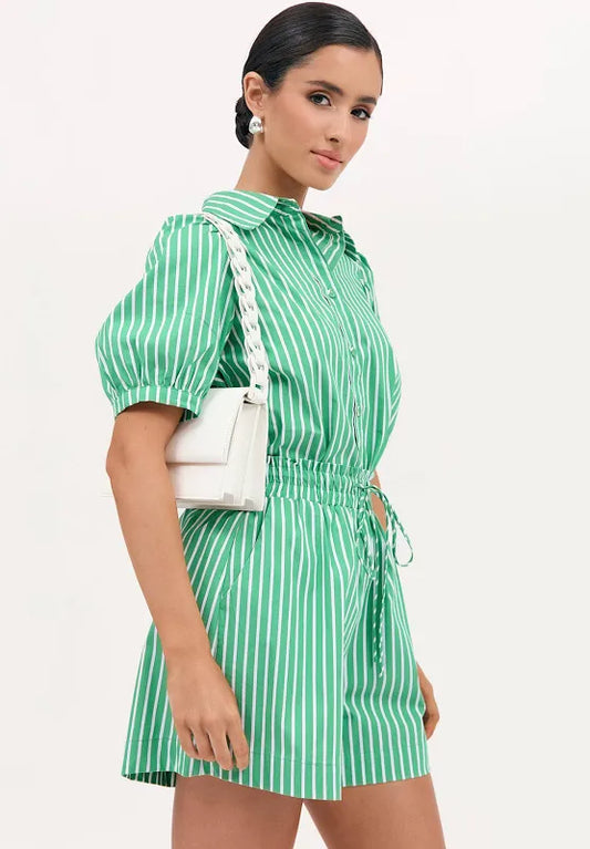 Jessica structured chain bag green