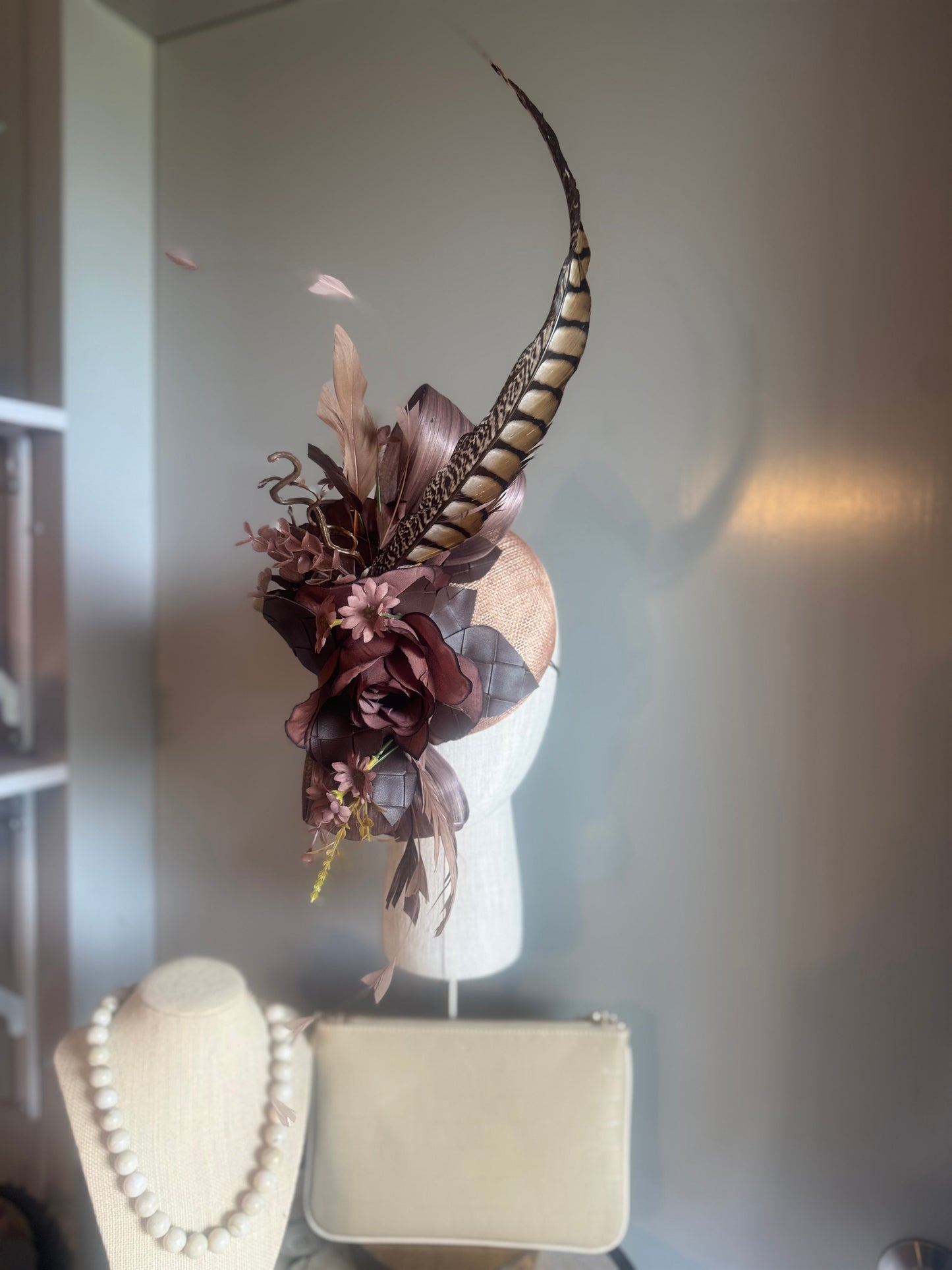 “Jackie” brown floral statement