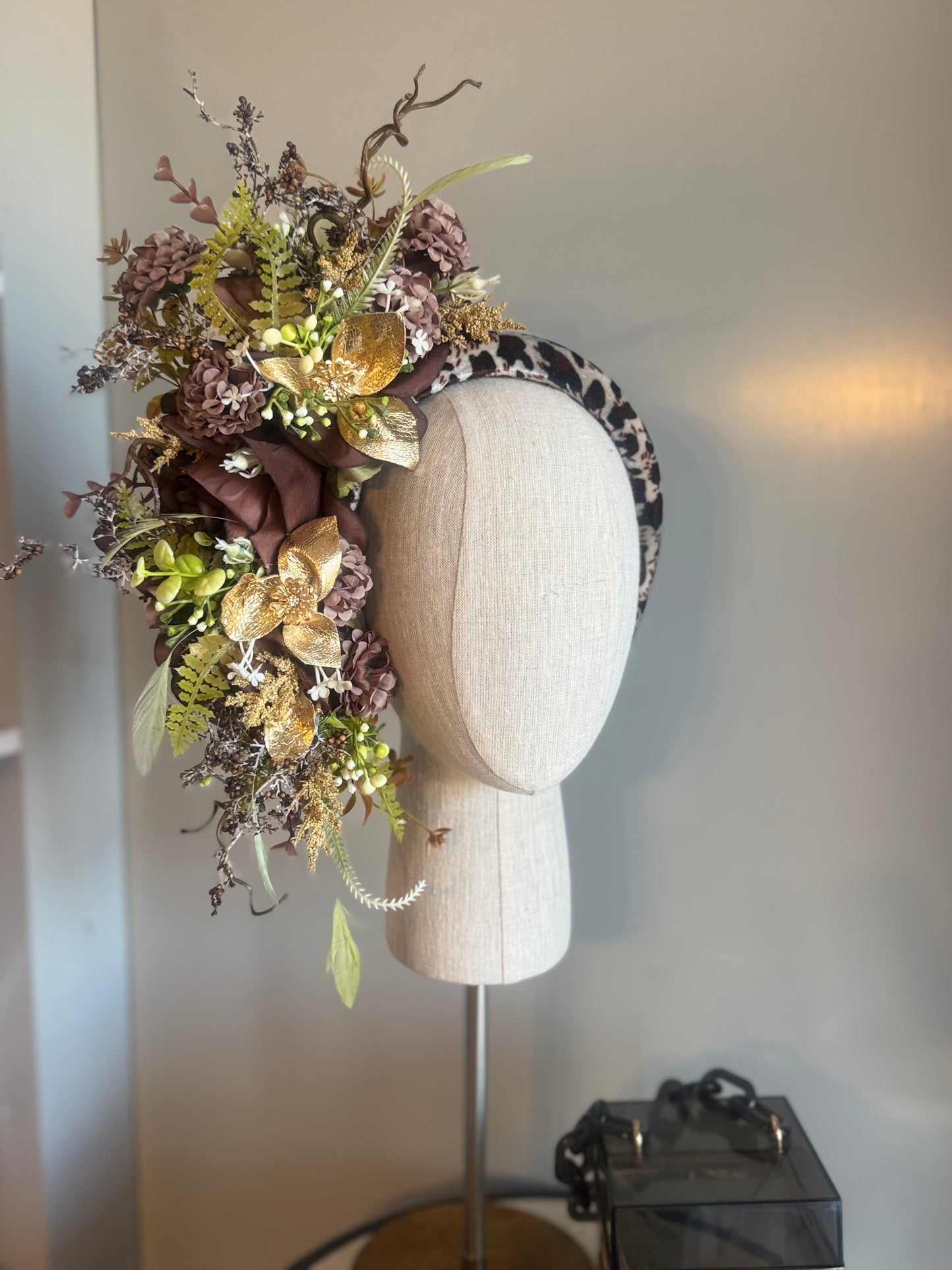 “Lettie” leopard  gold floral