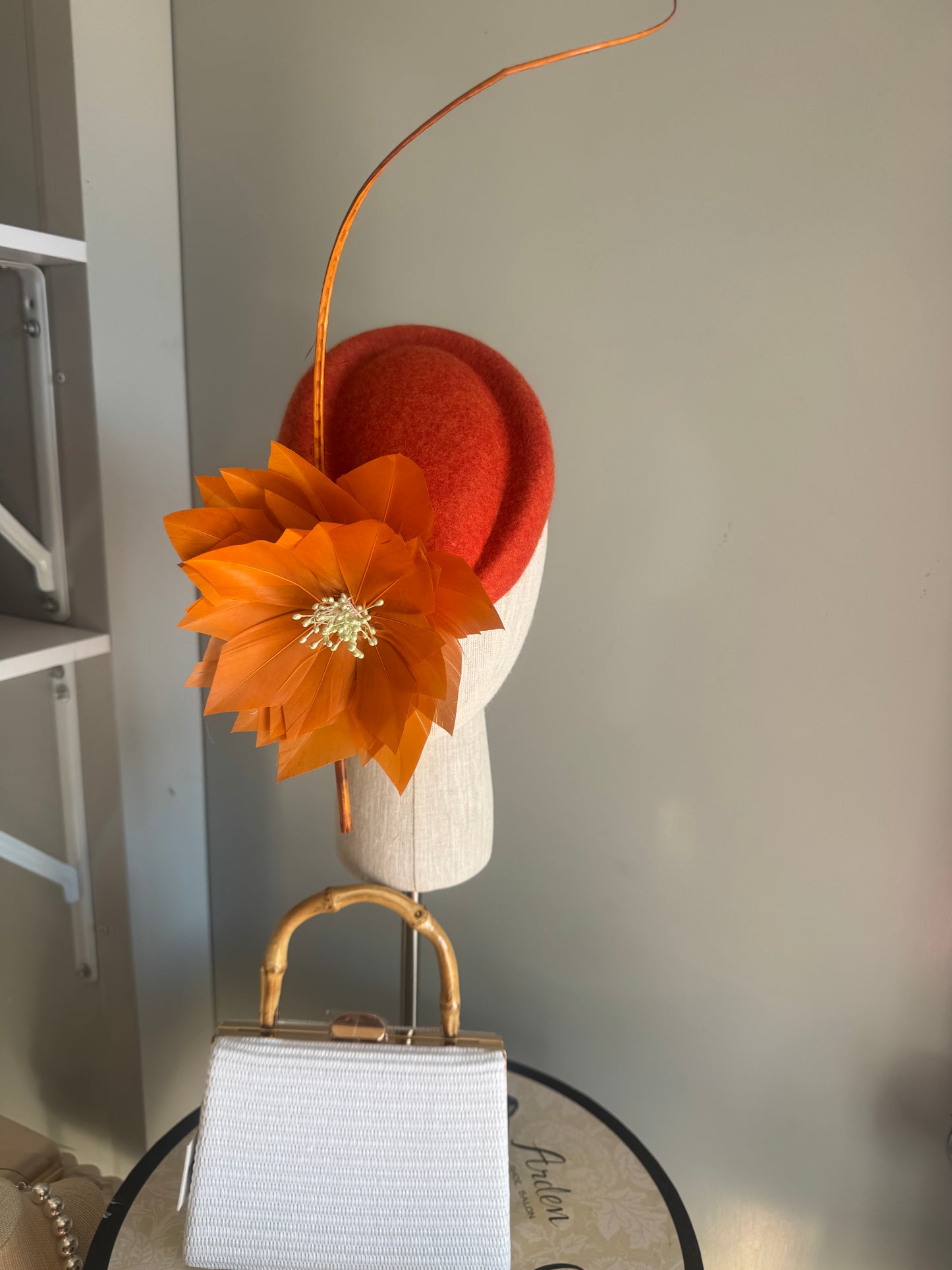 “Glady’s” burnt orange pillbox