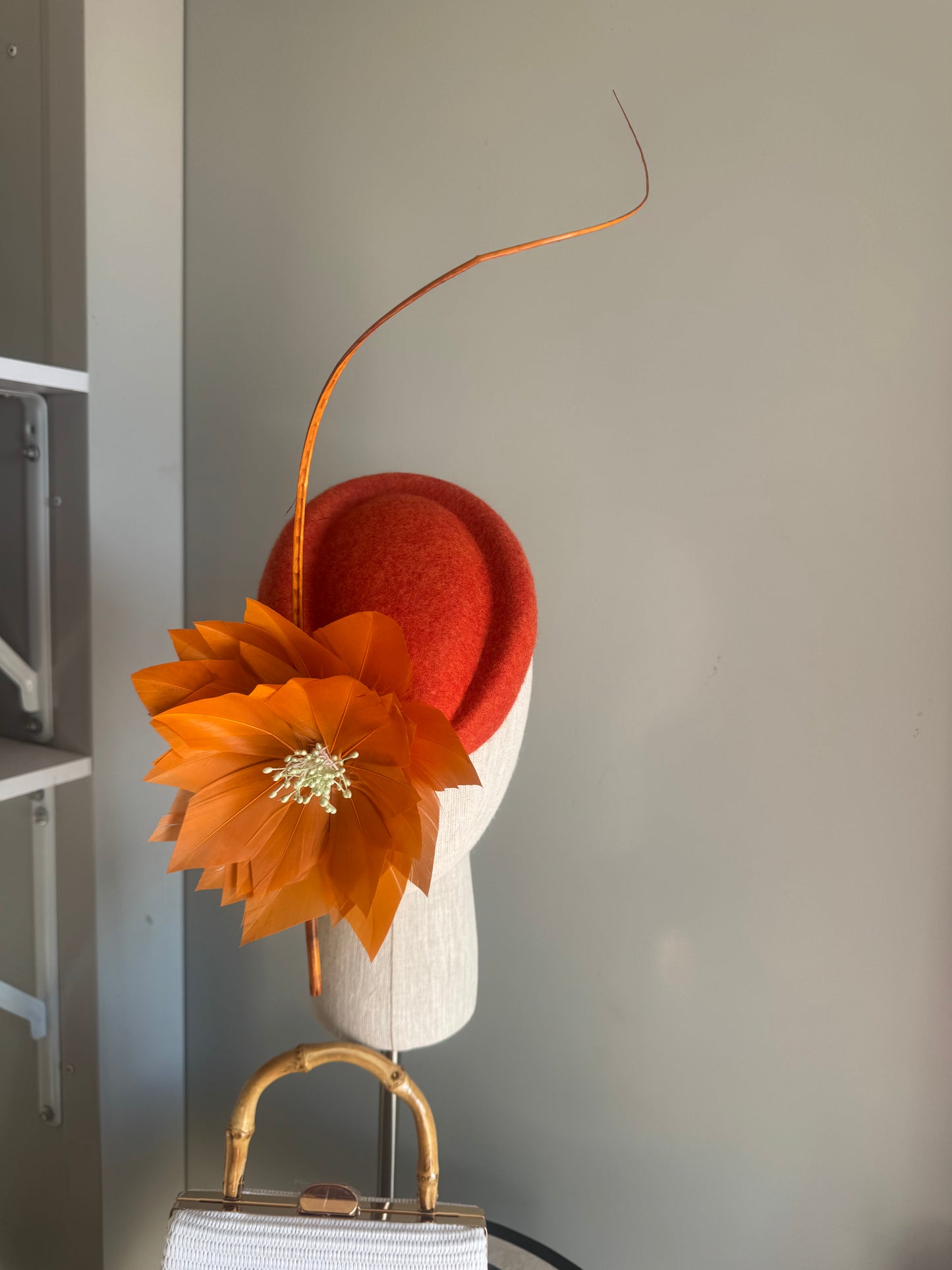 “Glady’s” burnt orange pillbox