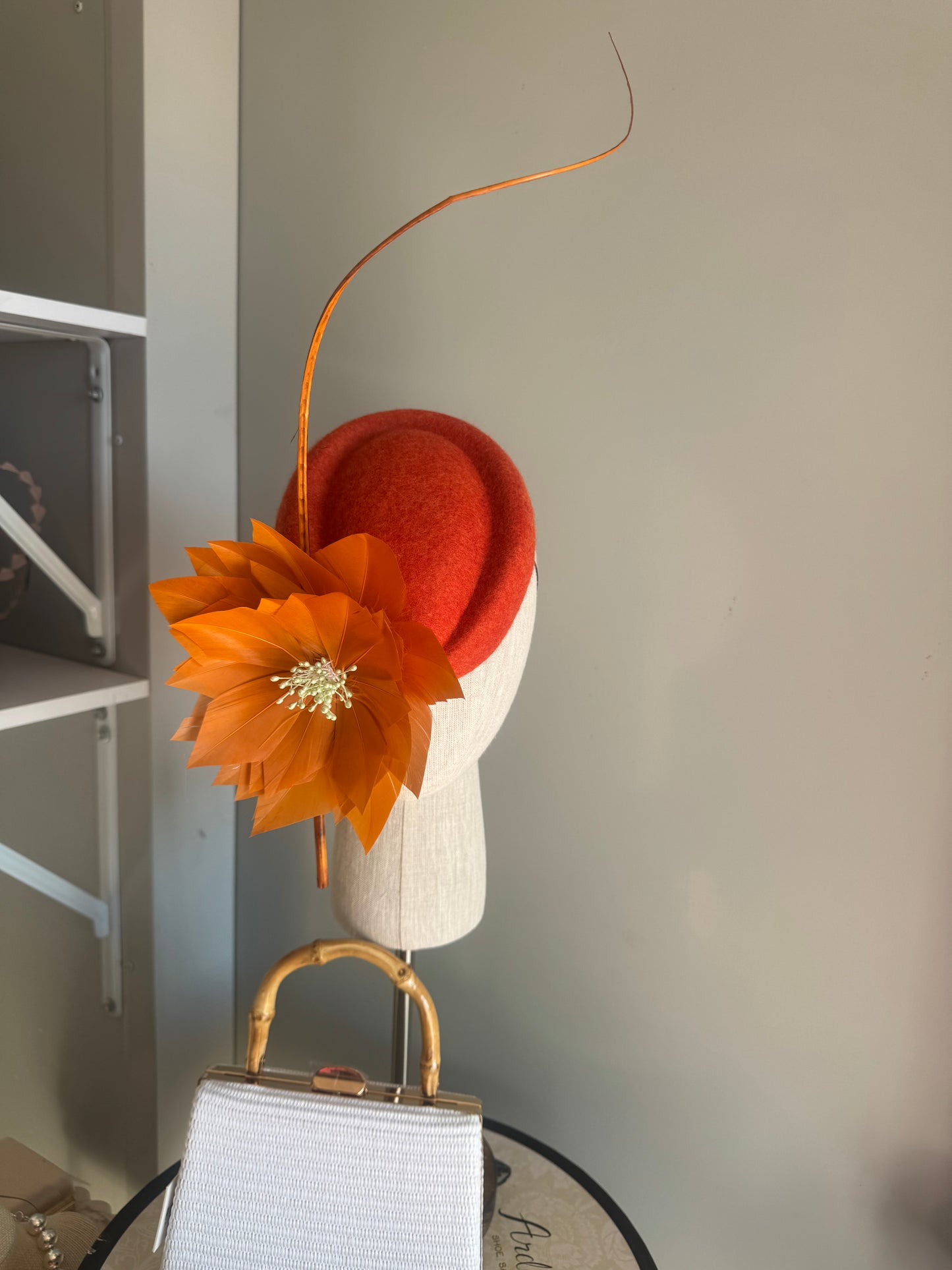 “Glady’s” burnt orange pillbox