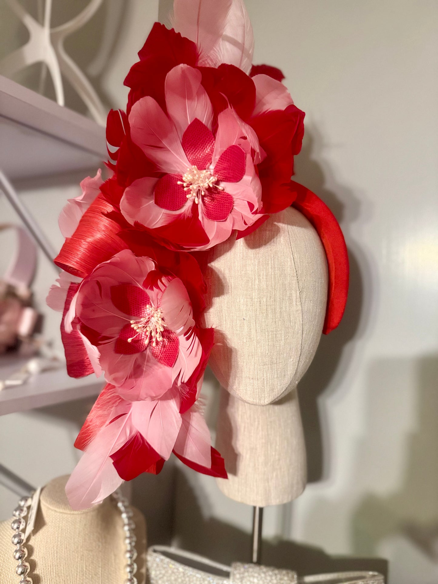 “Mandy louise” red & pink statement