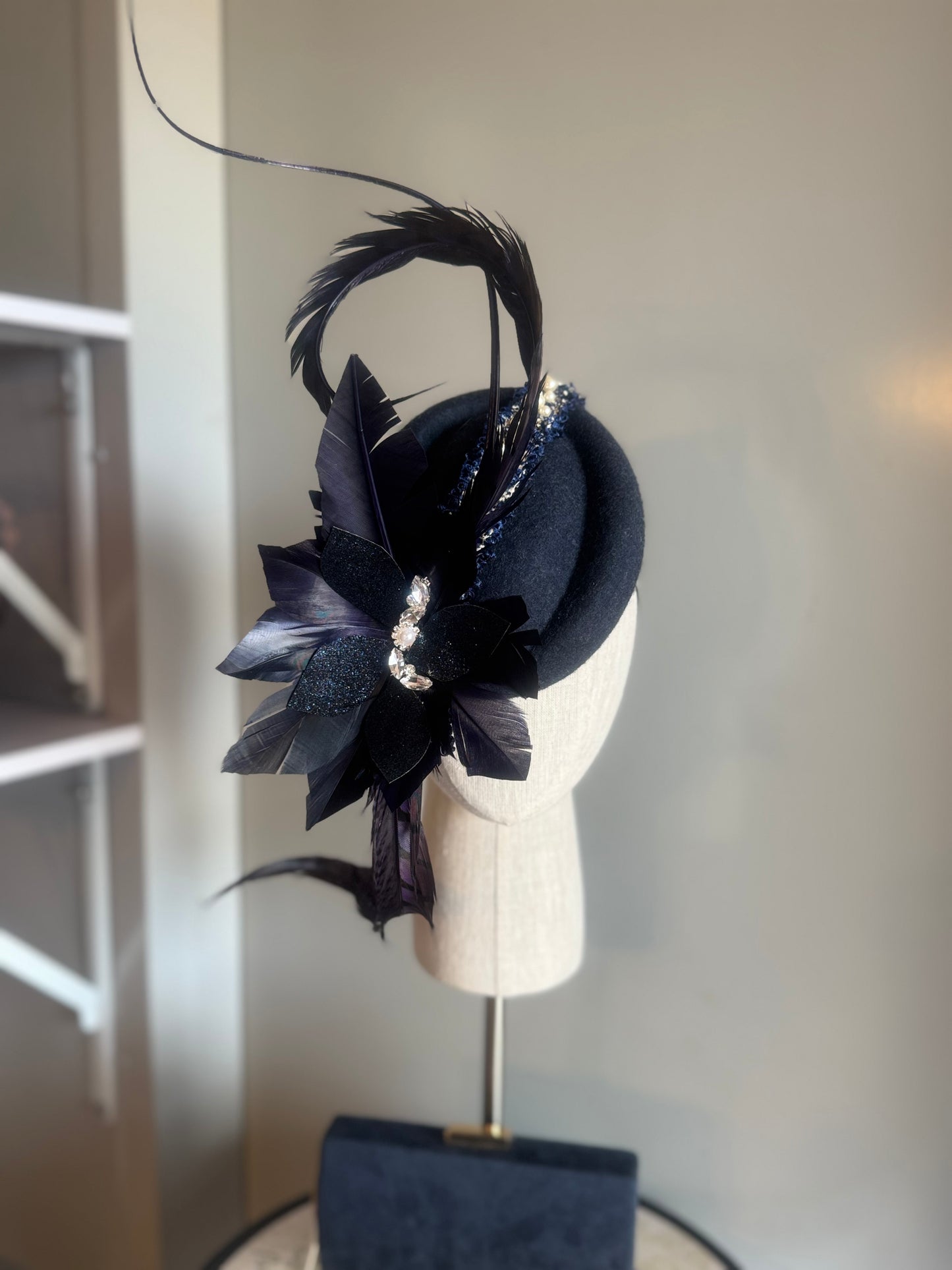 “Felicity” Navy pillbox statement