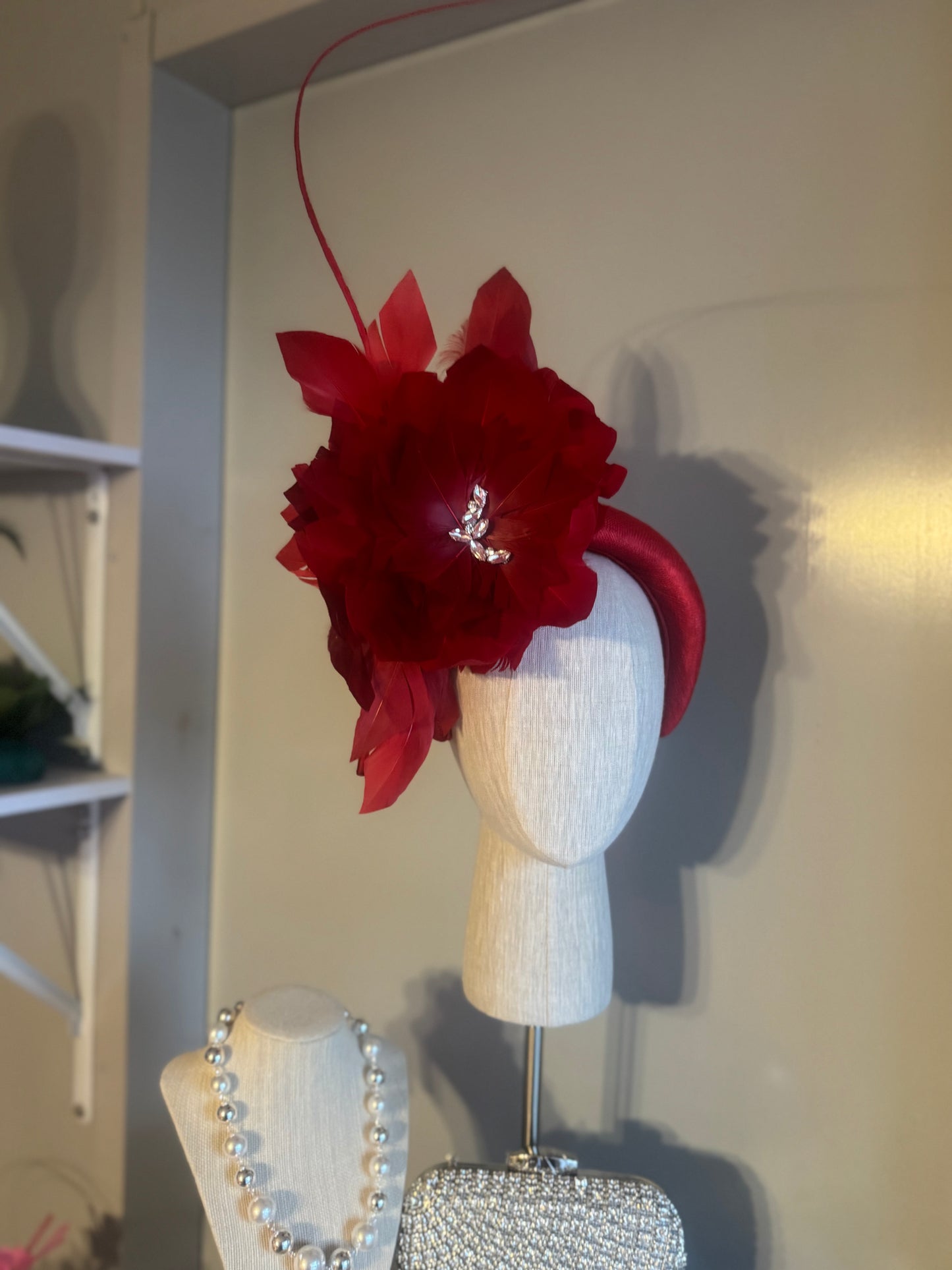 “Taylor” Red feather statement