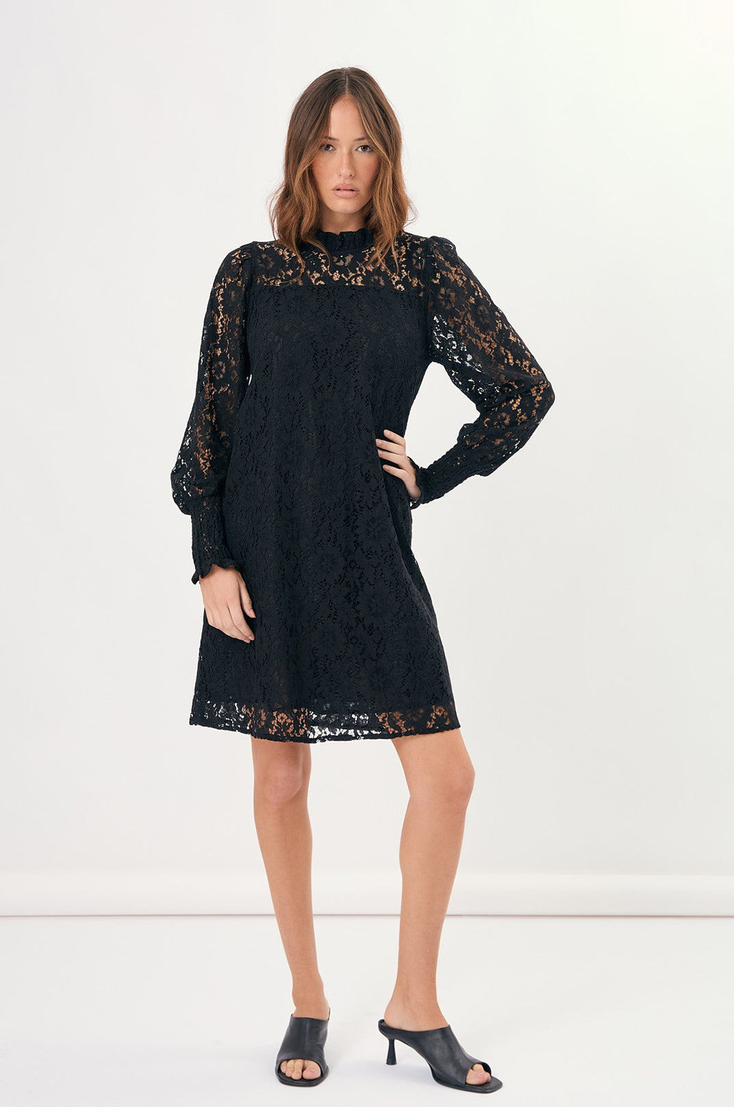 Olivia  lace long sleeve dress black size 10
