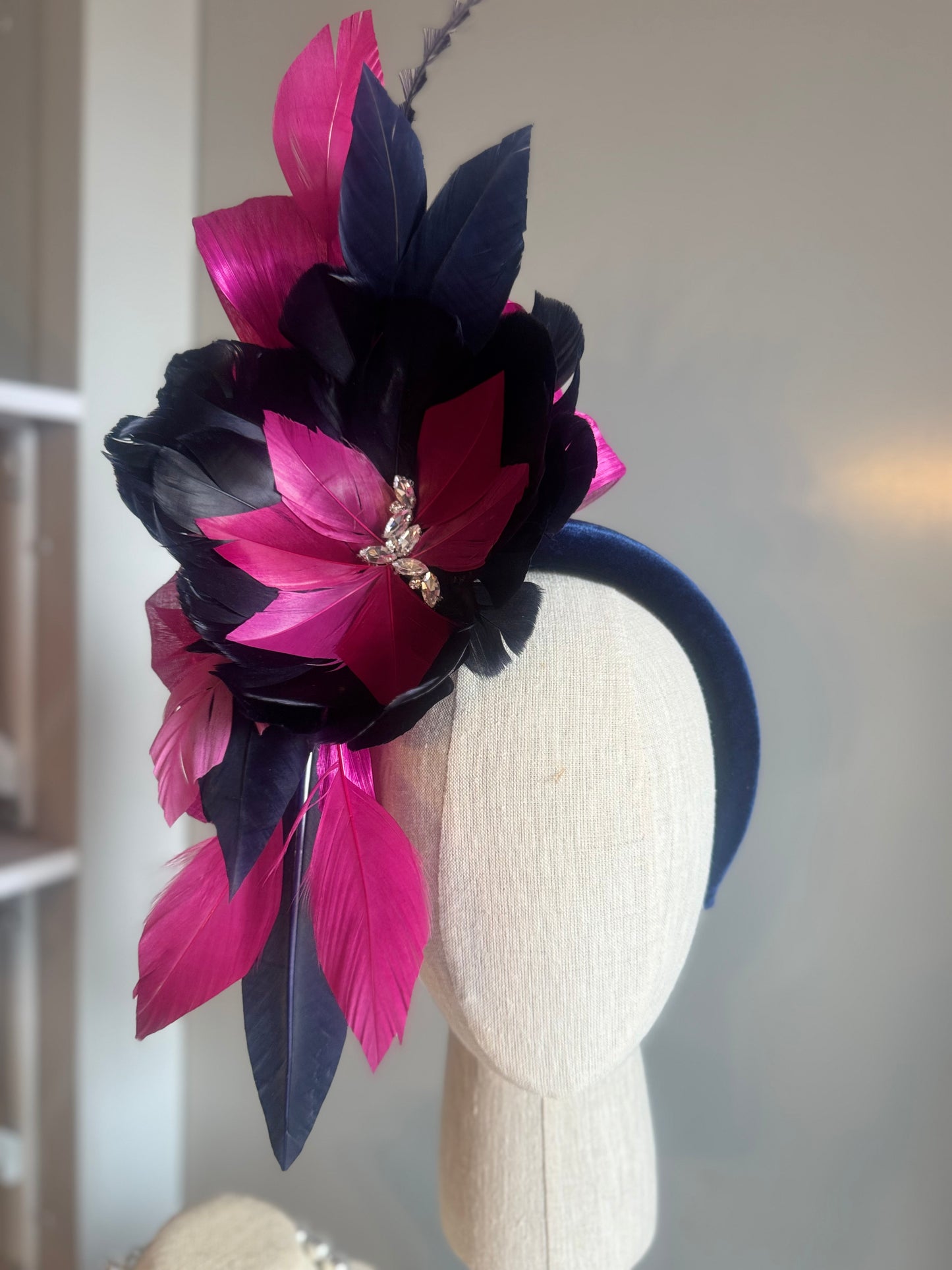 “Catherine” Navy & Magenta statement