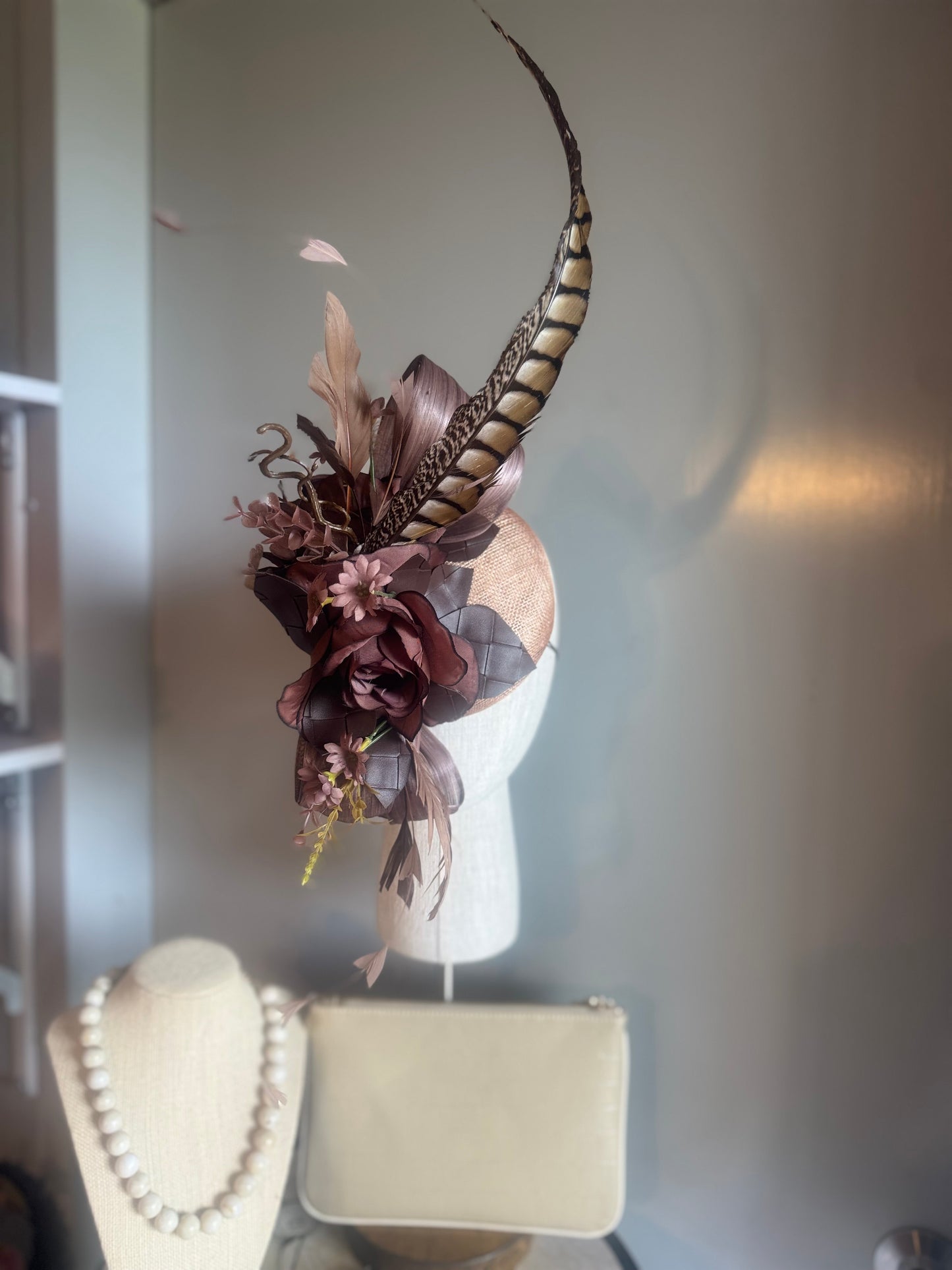 “Jackie” brown floral statement